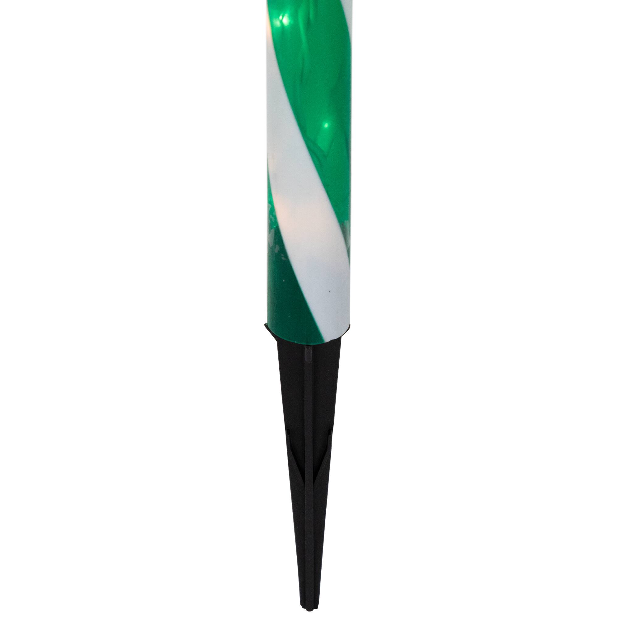 Lighted Outdoor Christmas Candy Cane Pathway Markers - 28" - Red/Green - Set of 6