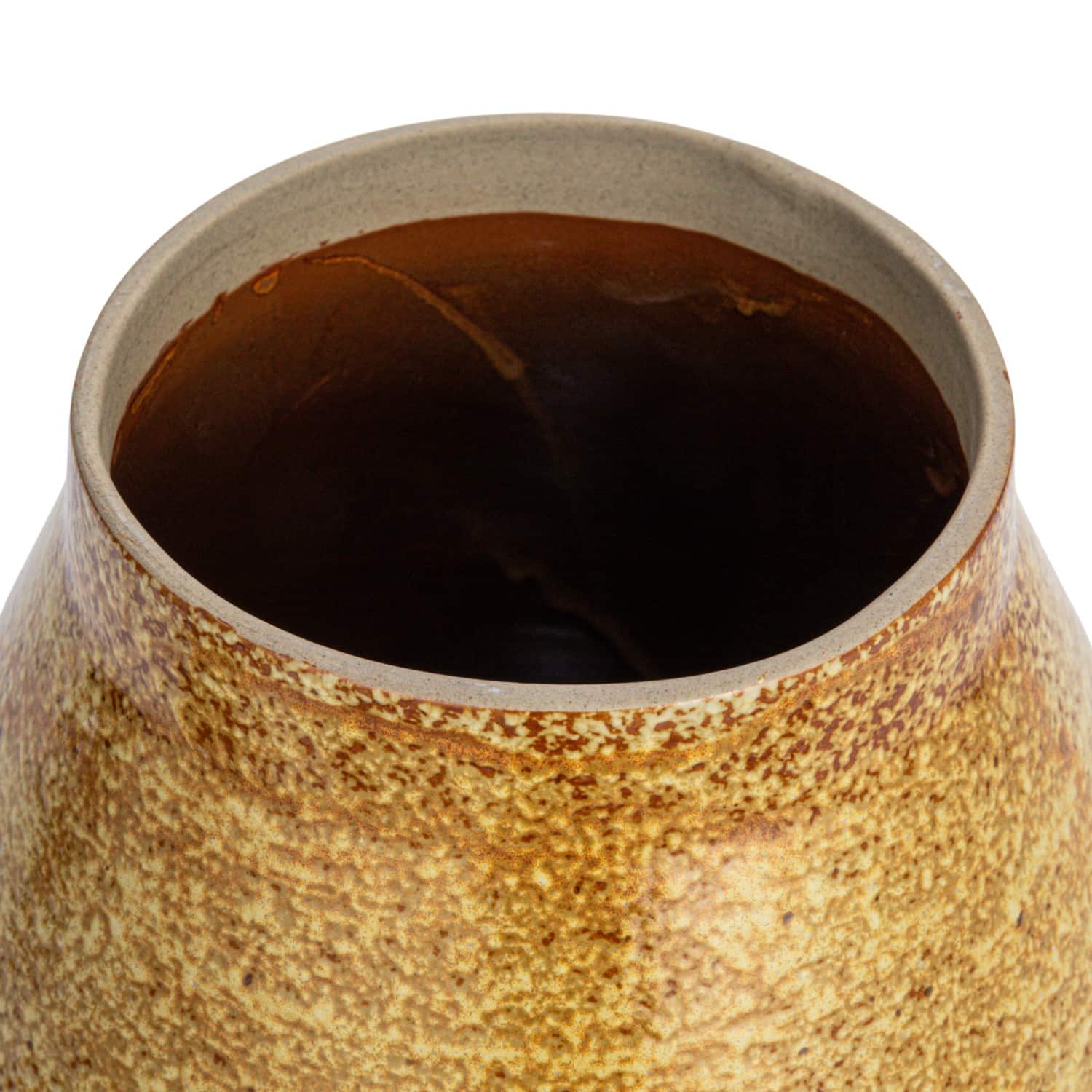 Hello Honey® 5qt. Brown Round Stoneware Beverage Dispenser with Lid
