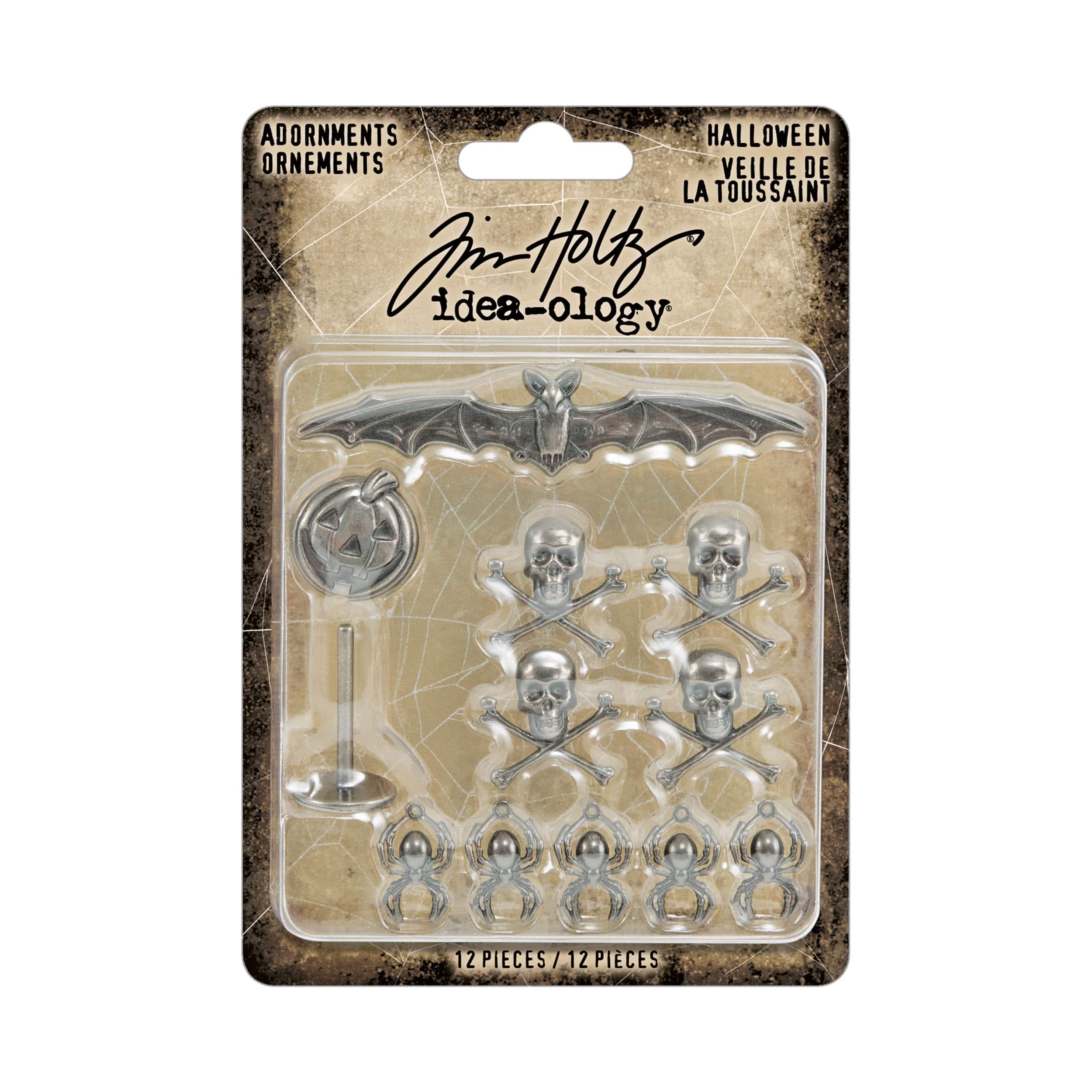 Tim Holtz® Idea-Ology Halloween Icon Metal Adornments, 12ct.