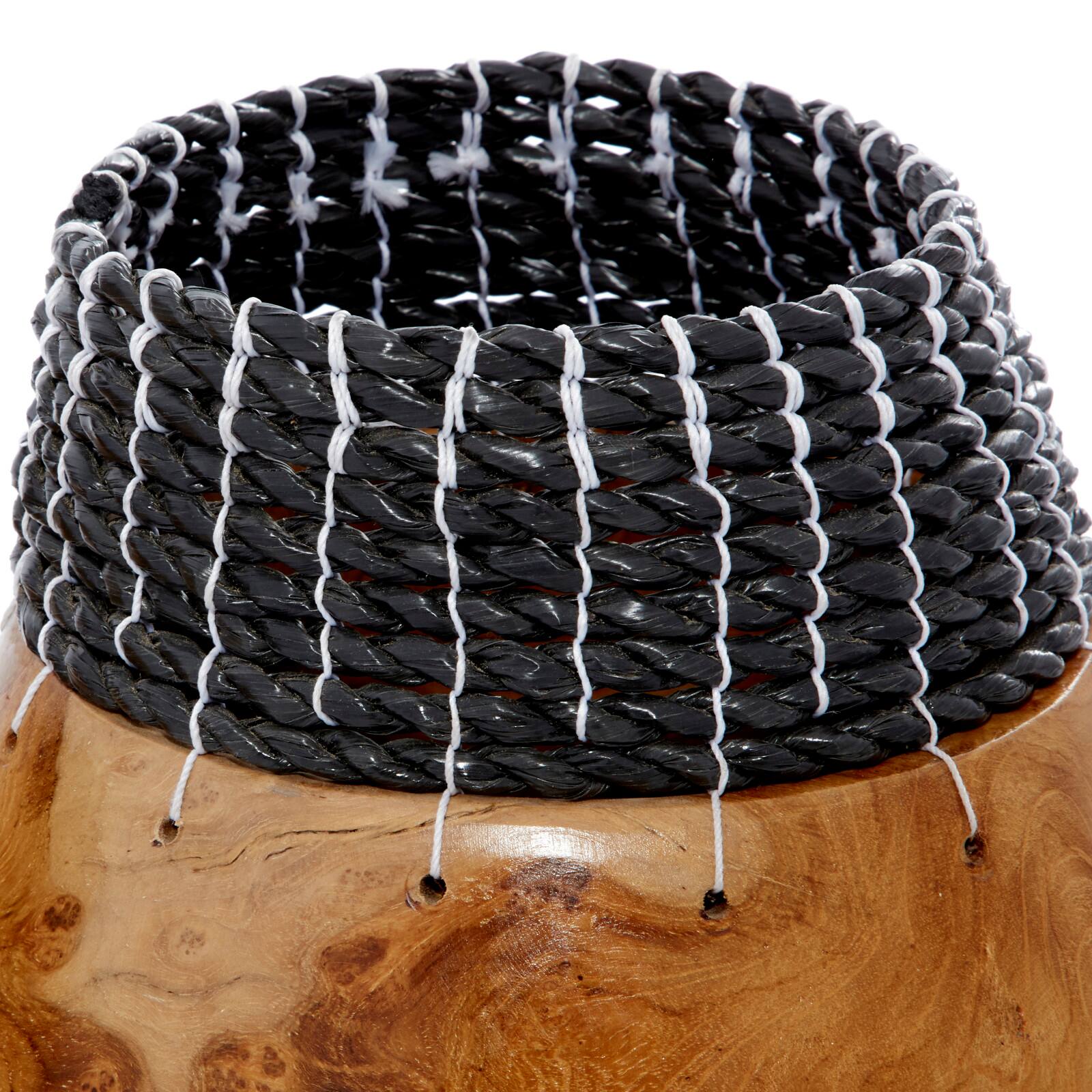 Set of 2" Black Teak Wood Natural Decorative Bowls 10", 9"
