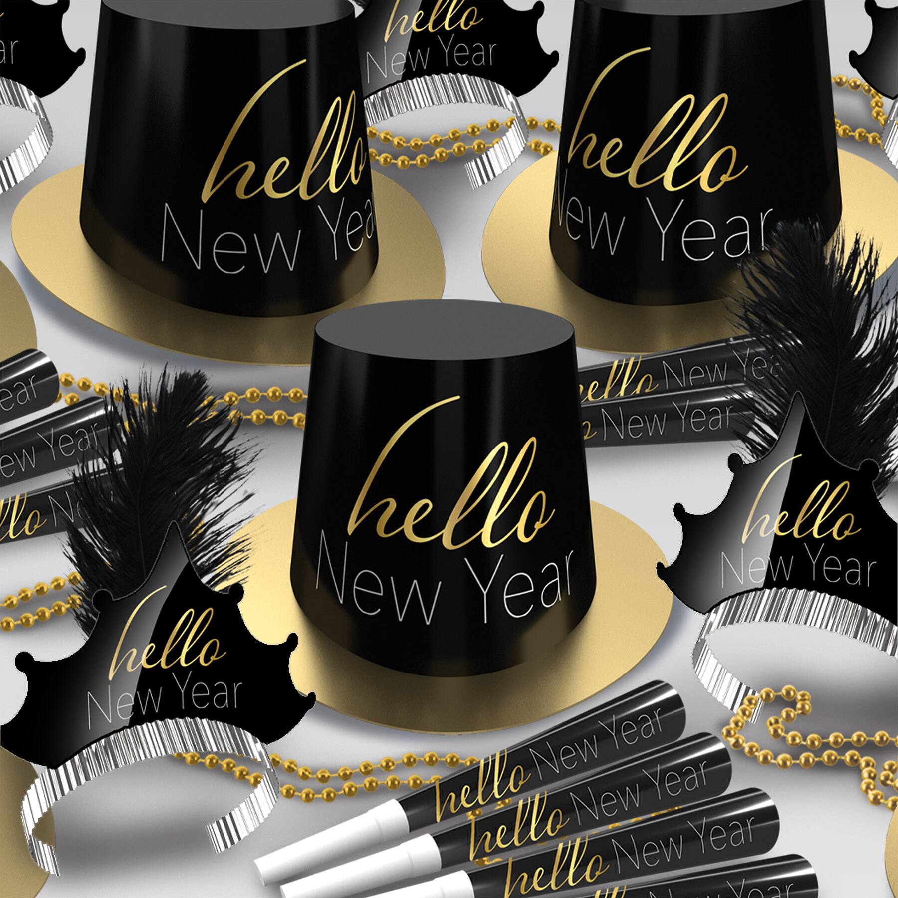 Beistle Adult Hello New Year Hi-Hat, 25ct.