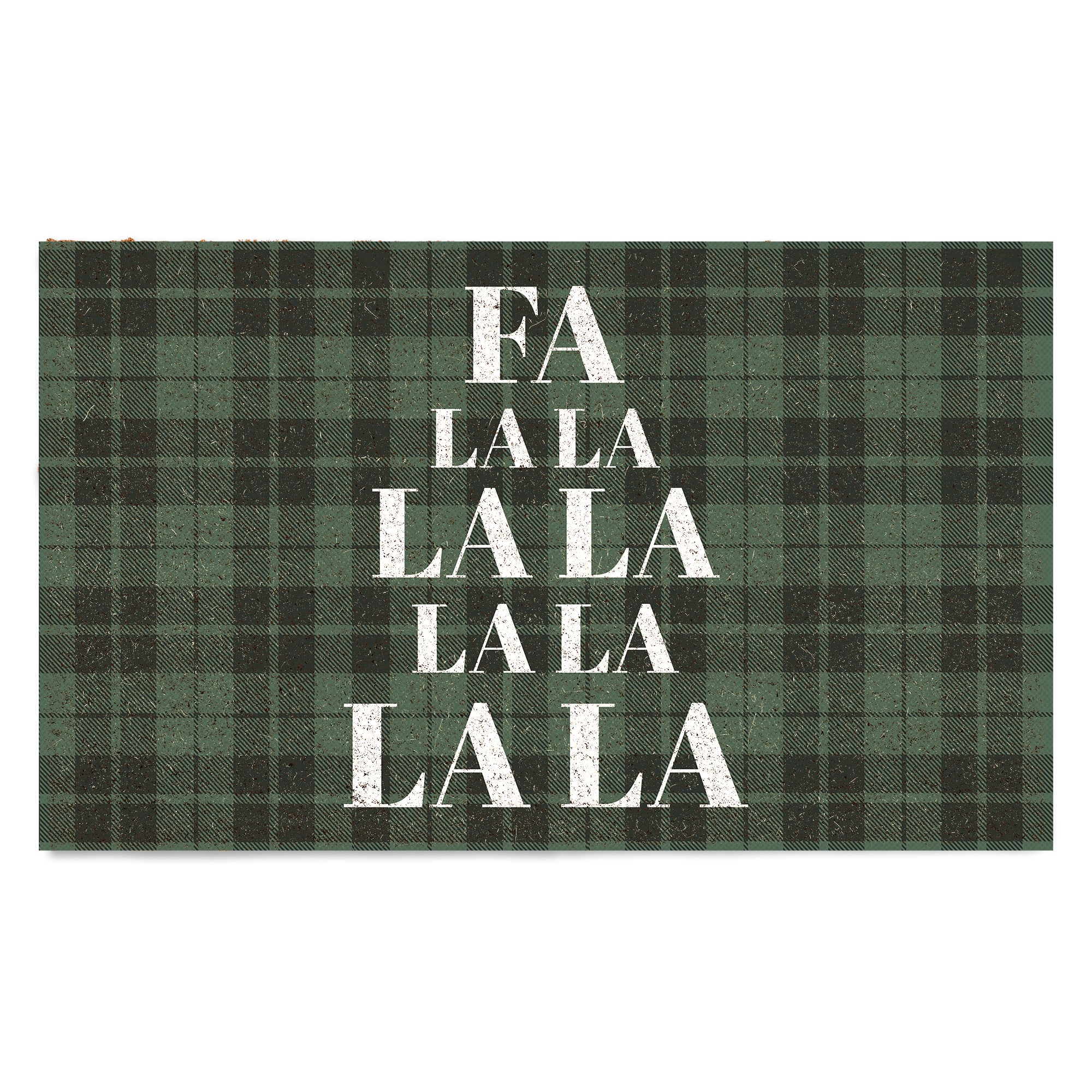 Fa La La Green Plaid Doormat
