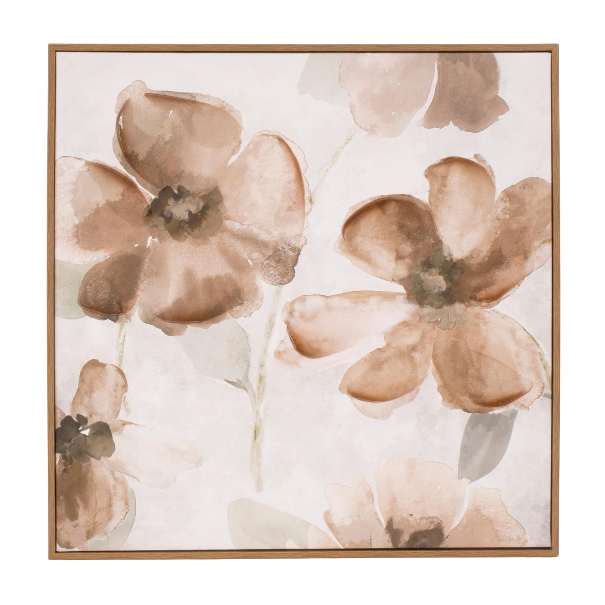 Melrose Wood Floral Block Plaque (Set of 2)