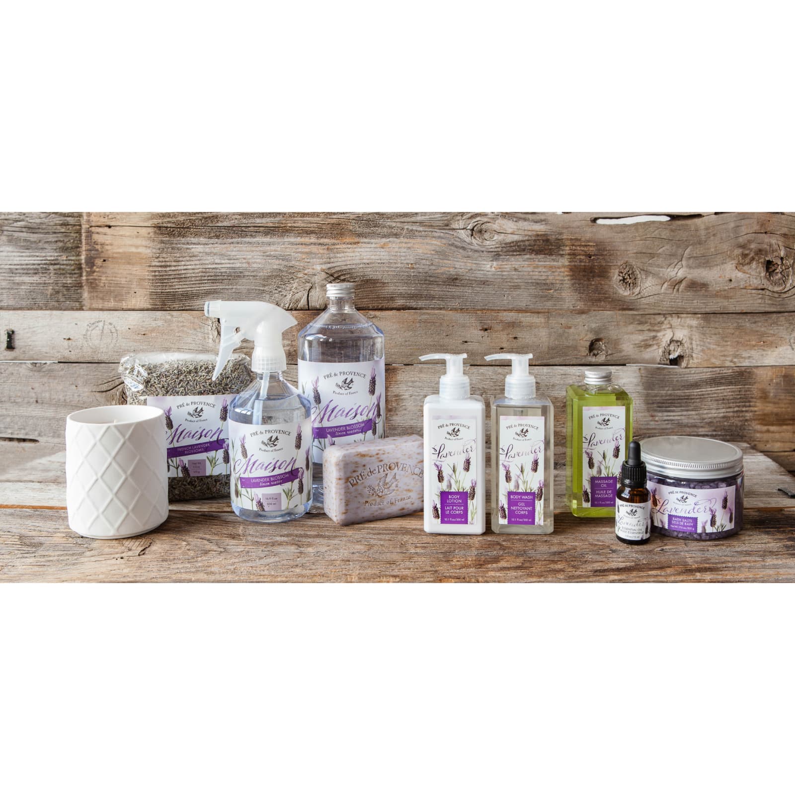 European Soaps Lavender Ceramic Jar Candle