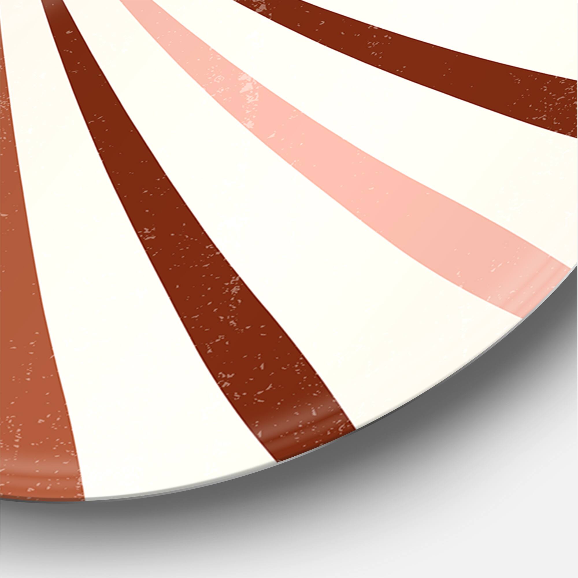 Designart - Geometric Radiant Sun - Modern Metal Circle Wall Art