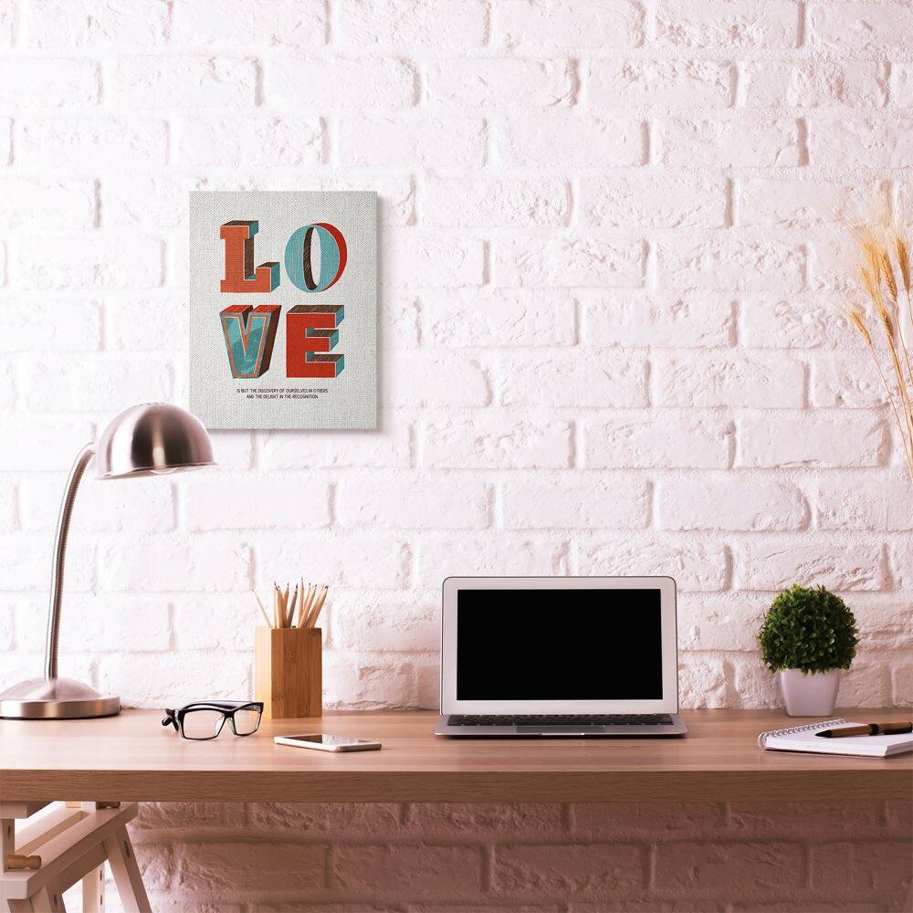 Stupell Industries Love Inspirational Canvas Wall Art
