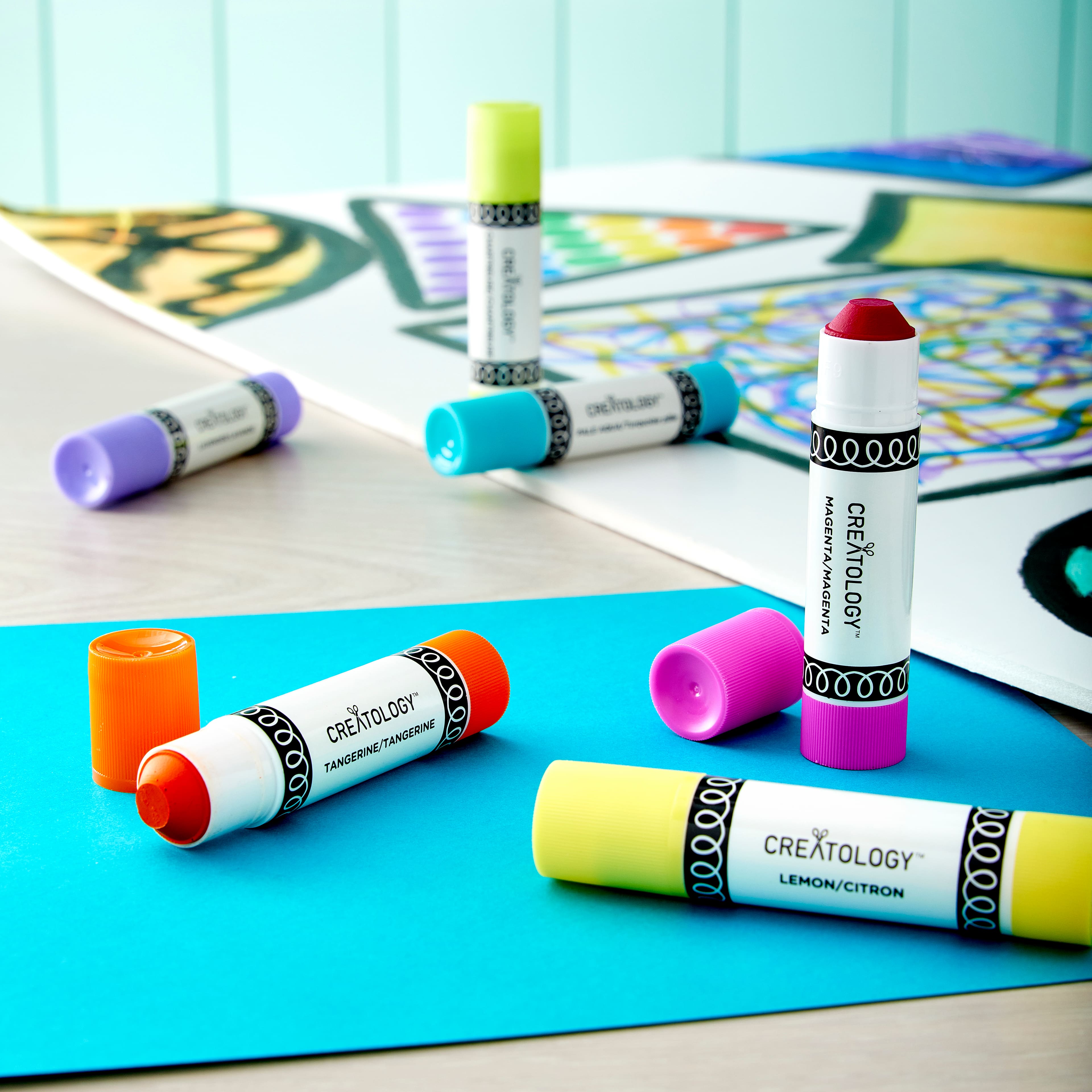 Bright 10 Colour Kids Paint Sticks by Creatology™