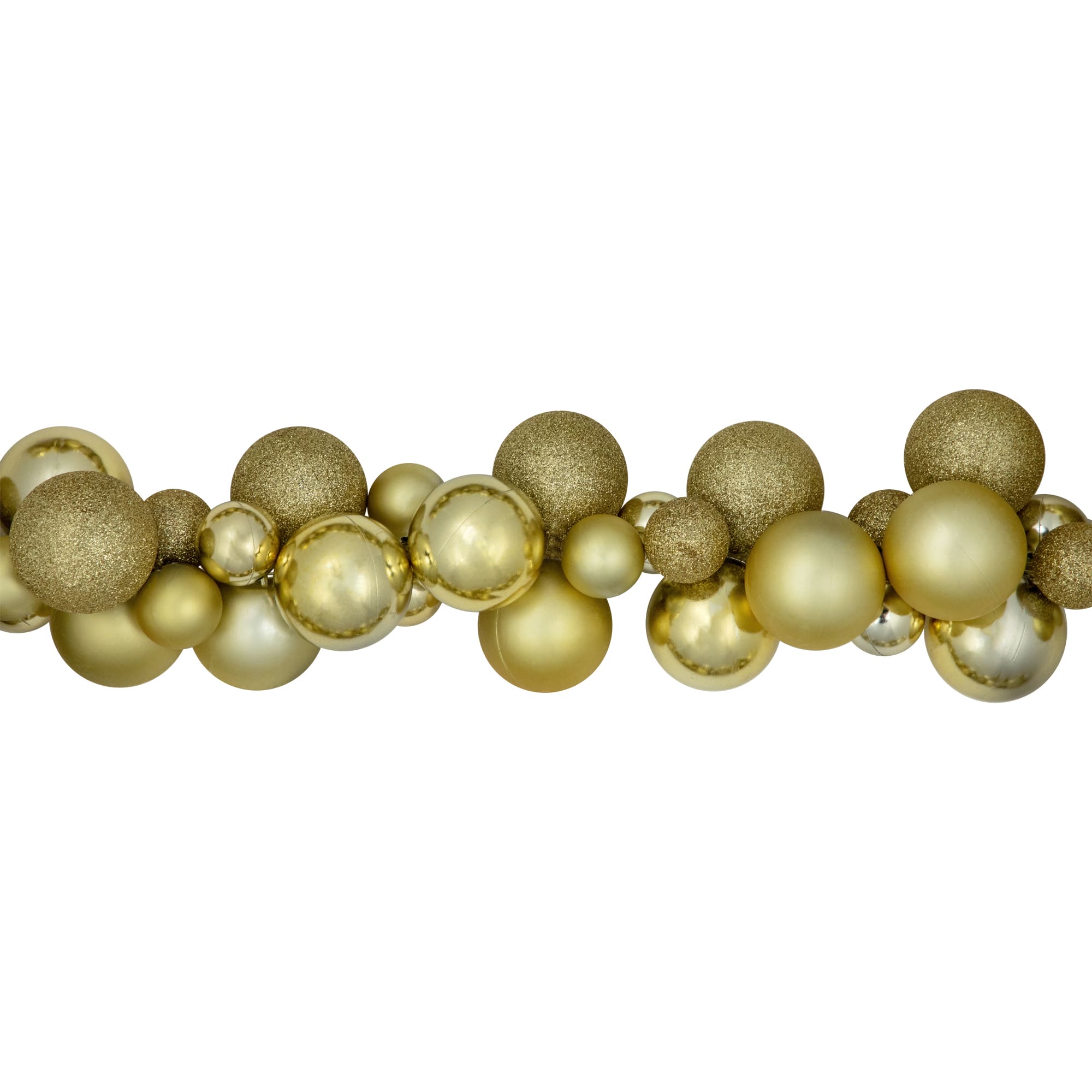 6ft. Shatterproof Golden Christmas Ornament Garland