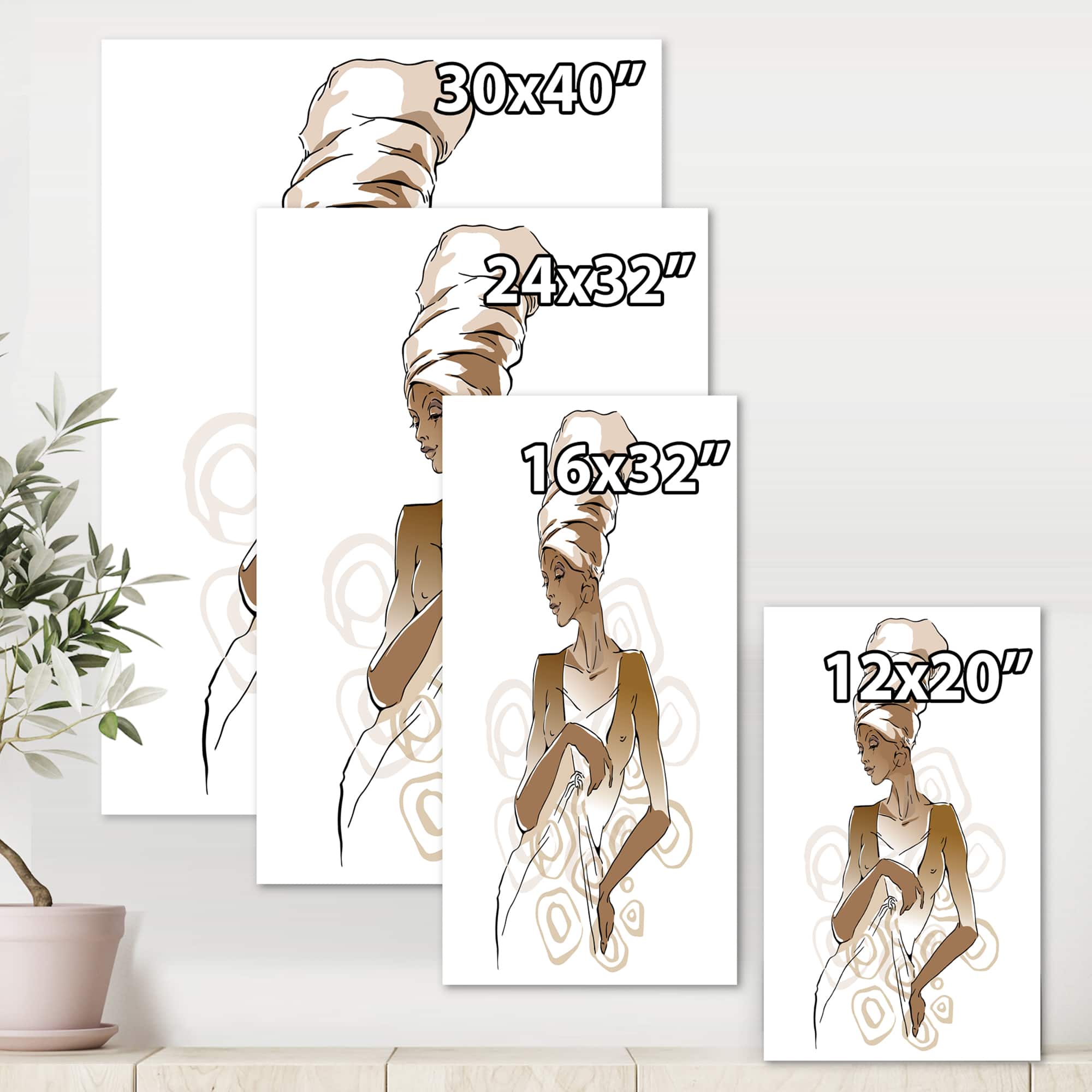 Designart - African American Woman Portraits - Modern Canvas Wall Art Print