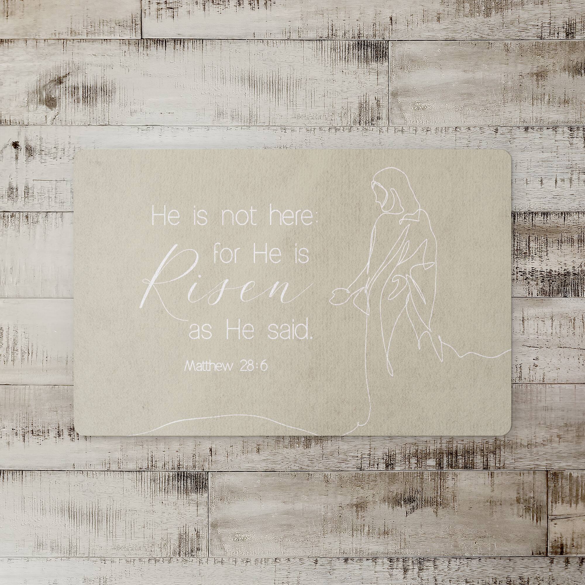 Risen Bible Jesus 6 27" x 18" Floor Mat