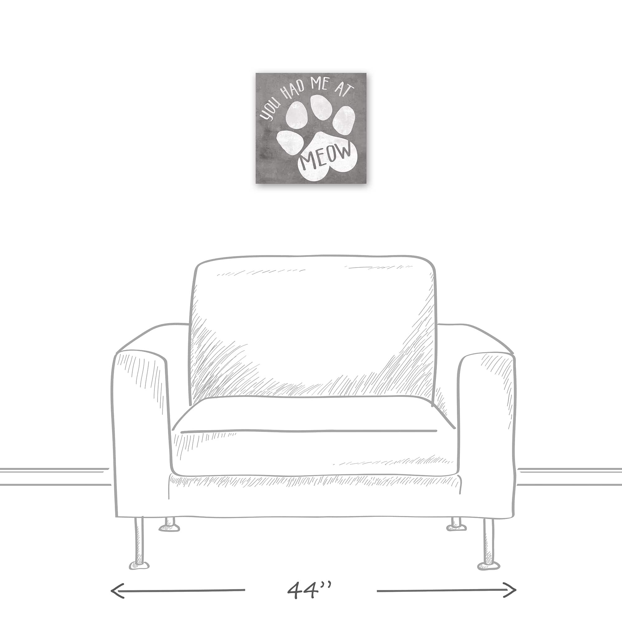 You Had Me at Meow Canvas Wall Art