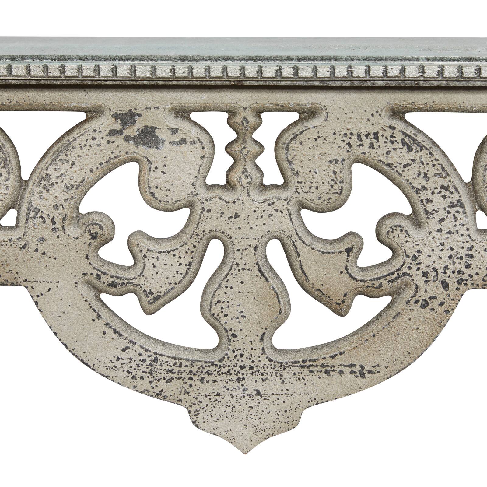 White Wood Farmhouse Wall Shelf, 10" x 48" x 8"