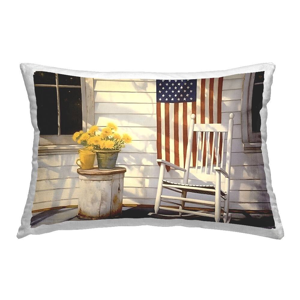 Stupell Industries Americana Deco Scene Decorative Printed Throw Pillow