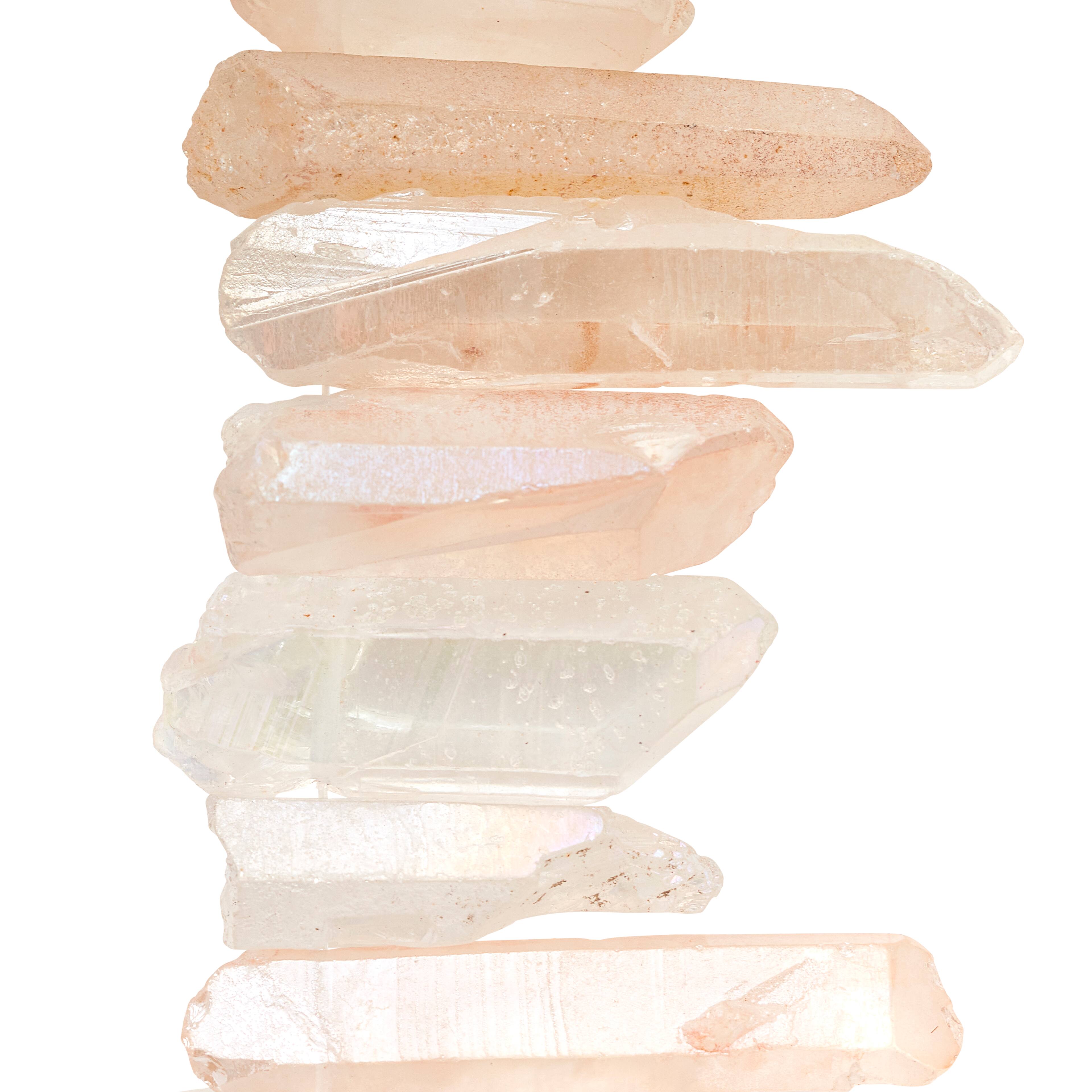 12 Pack: Rose Crystal Luster Stone Stick Beads by Bead Landing™
