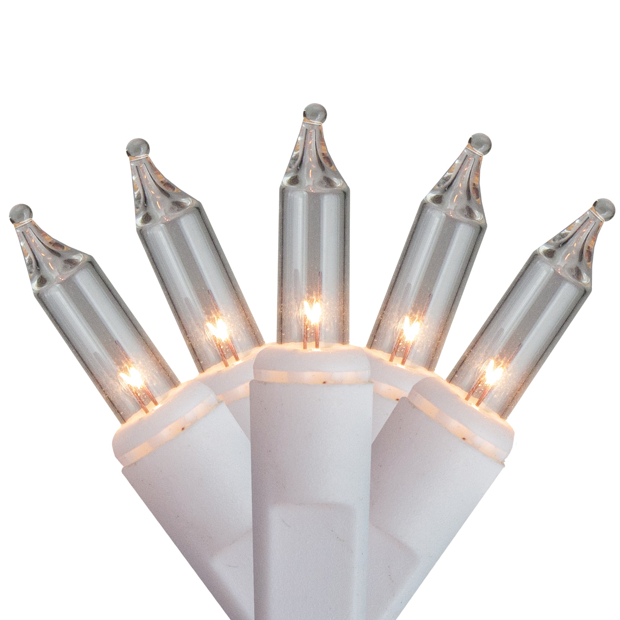 50ct Clear Mini Replacement Christmas Lights with Clips for Outdoor Decorations