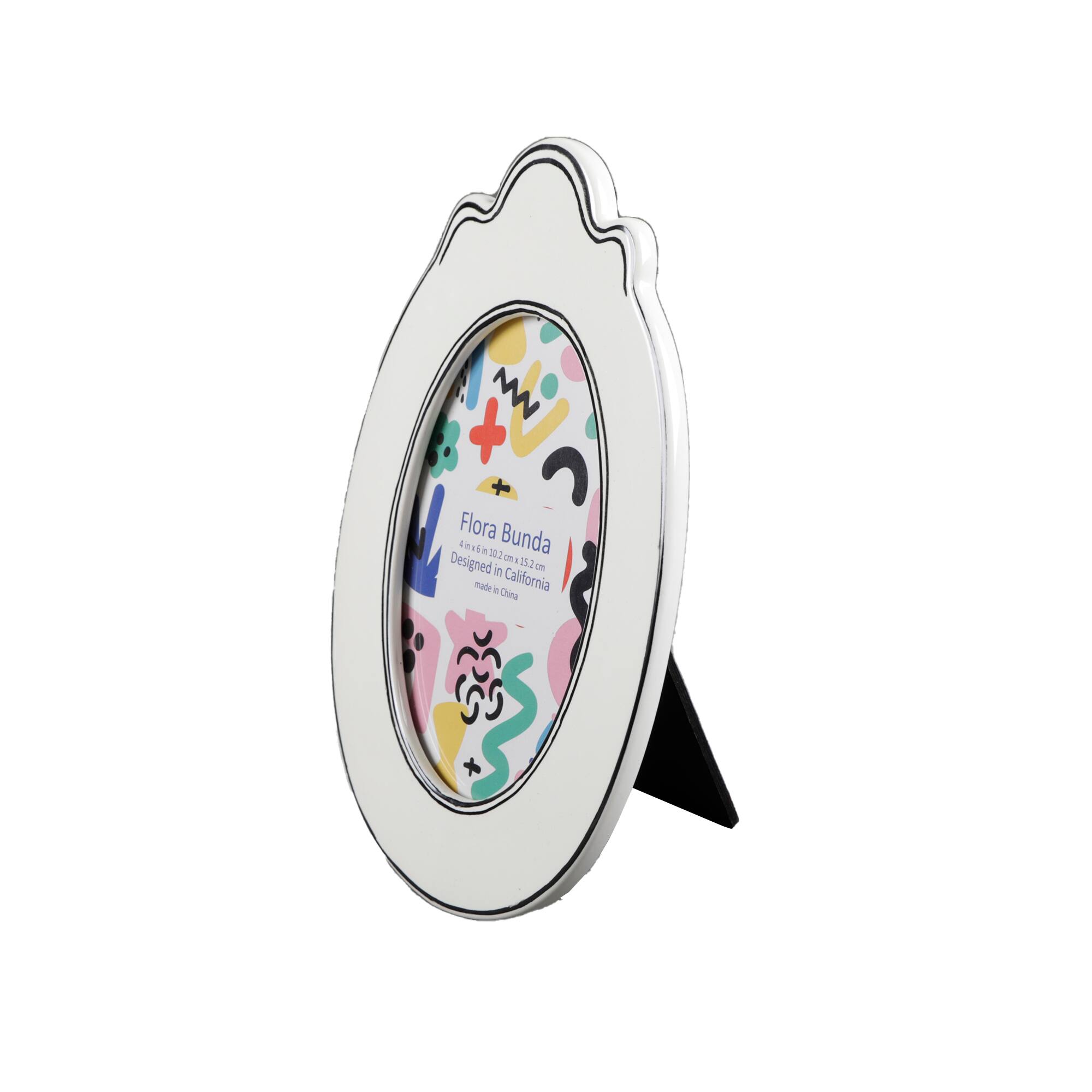 Flora Bunda 4" x 6" Oval with SideLine Ceramic Frame