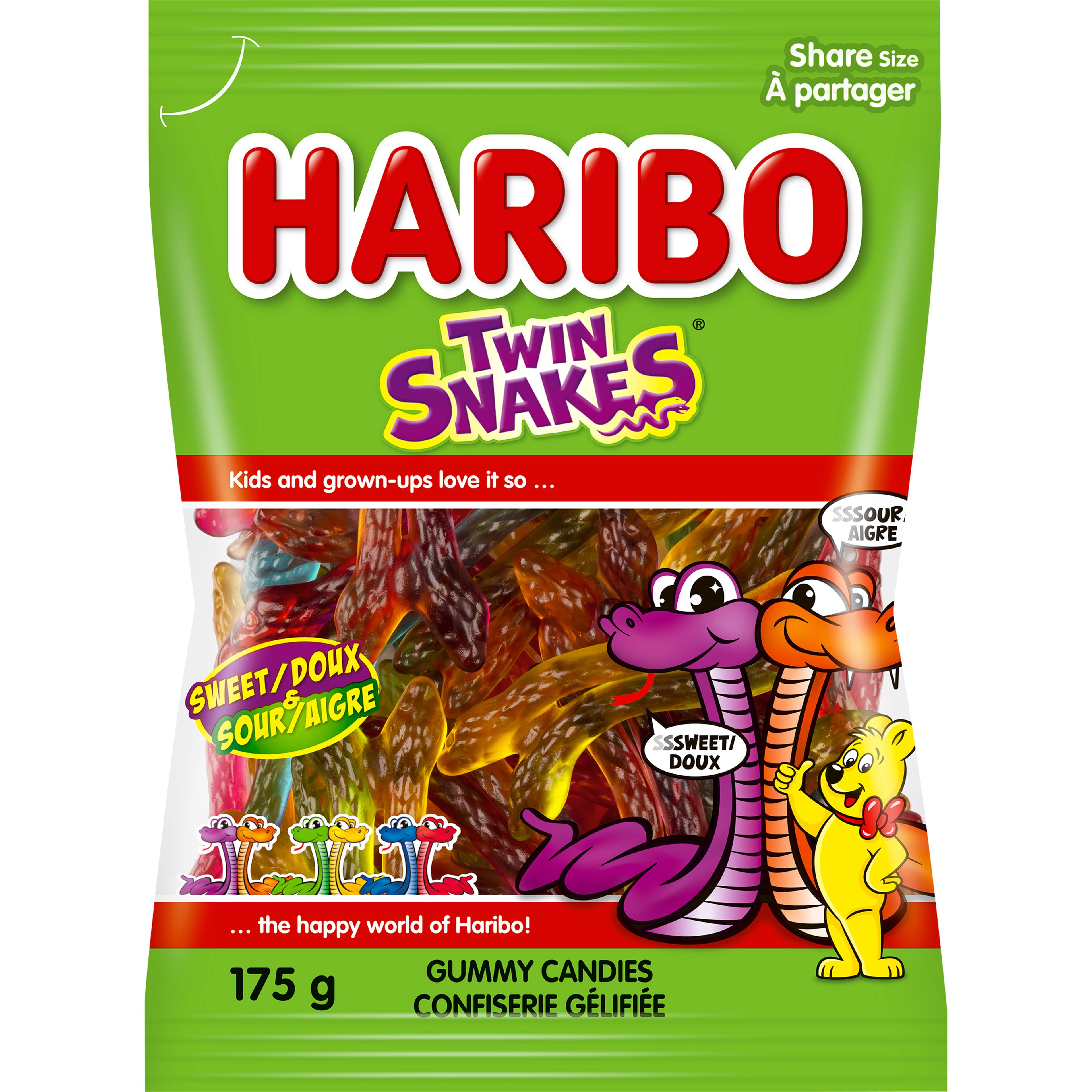 Bonbons gélifiés format boîte à partager Twin Snakes d’Haribo