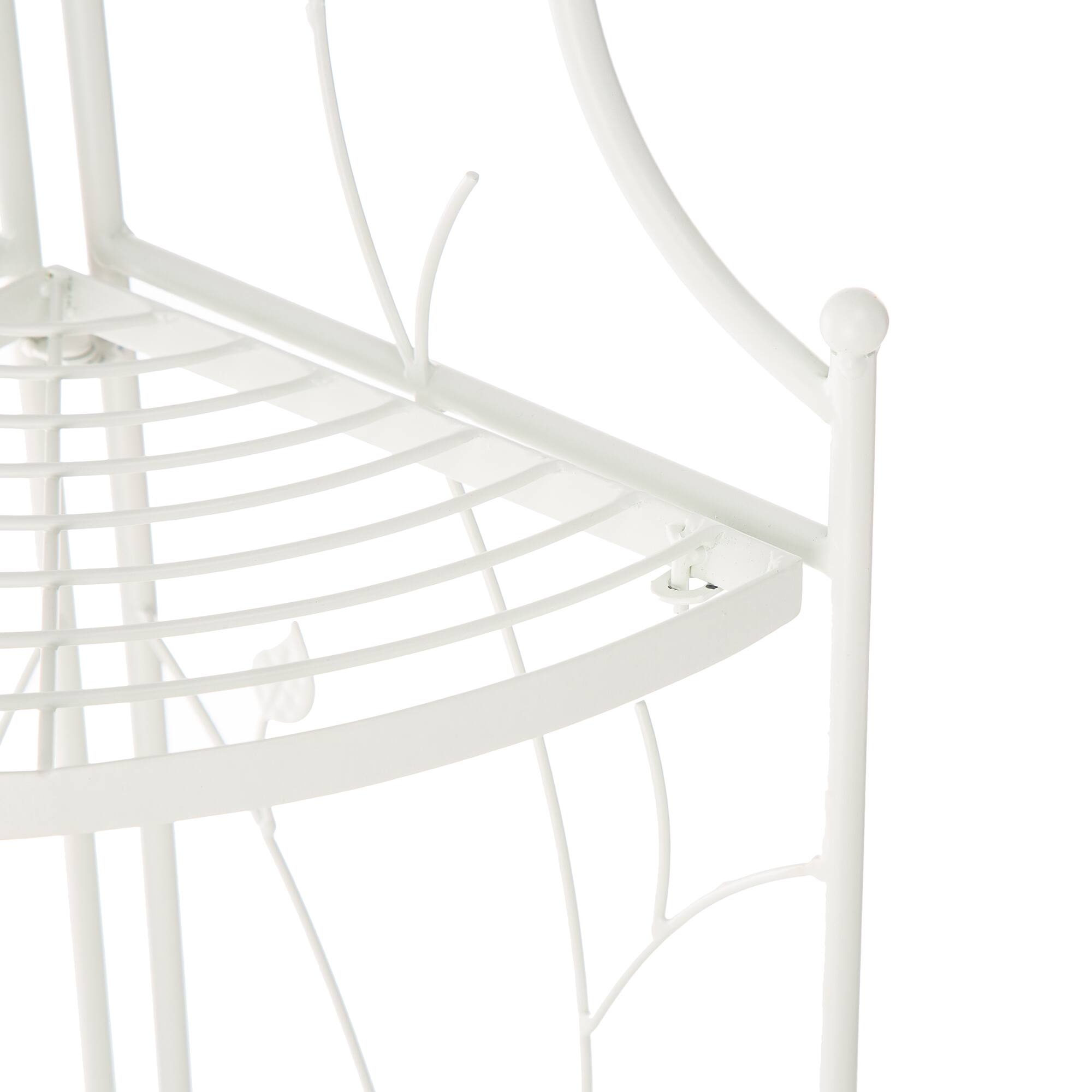 Glitzhome® 3-Tiered Metal Corner Shelf Planter Stand