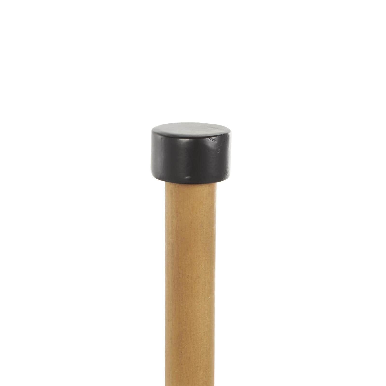 7" x 12" Black Metal Paper Towel Holder with Brown Wood Post