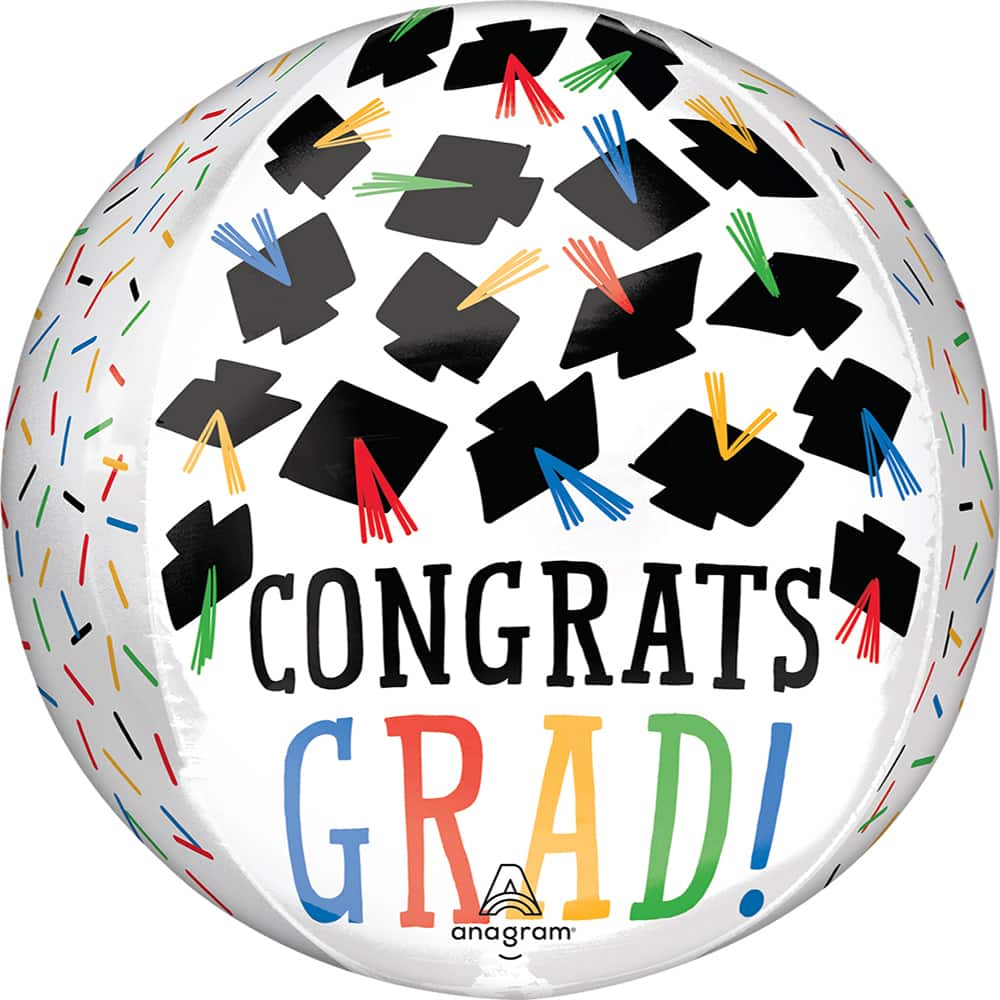 Orbz® 16" Hats off Congrats Grad Foil Balloon