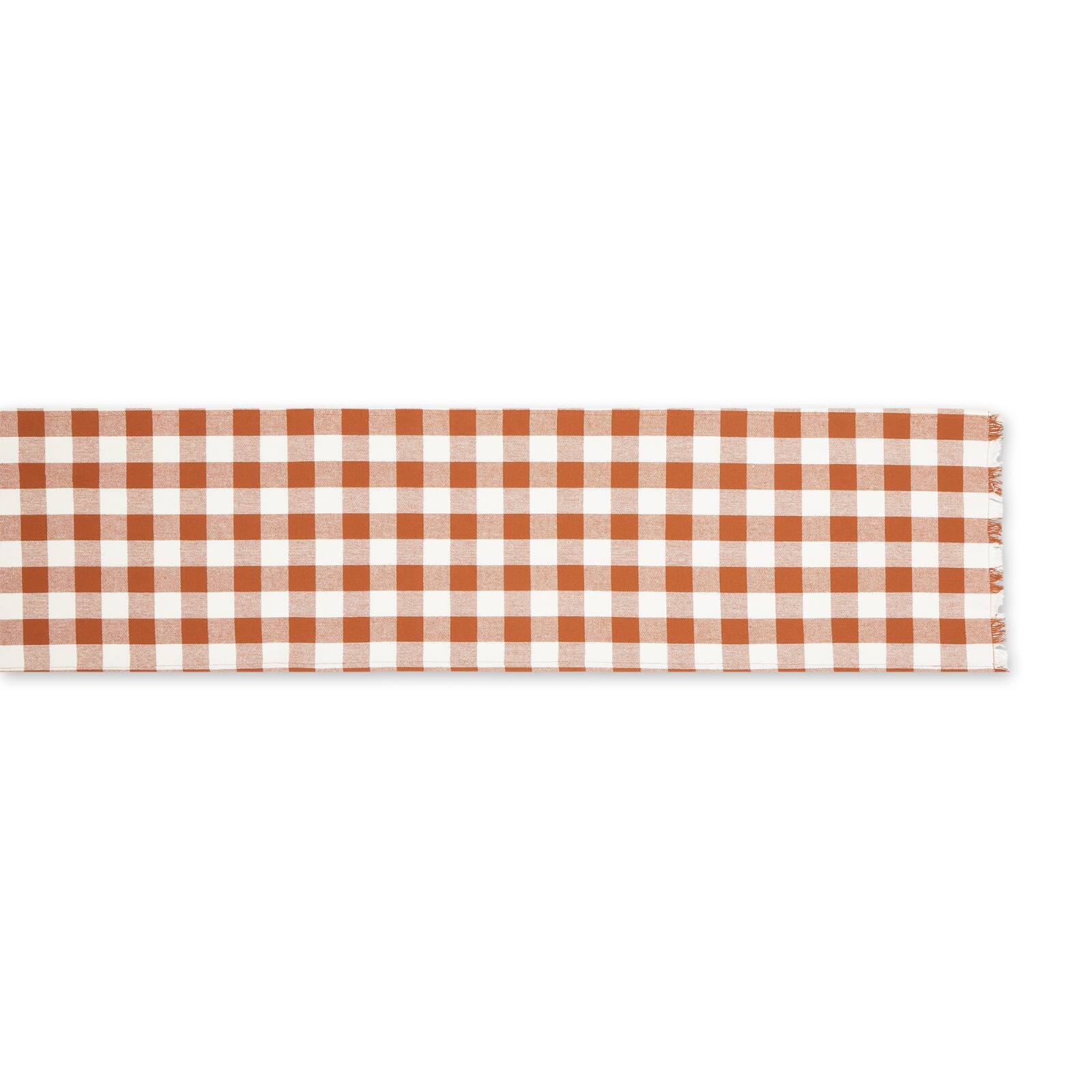 DII® 72" Heavyweight Check Fringed Table Runner