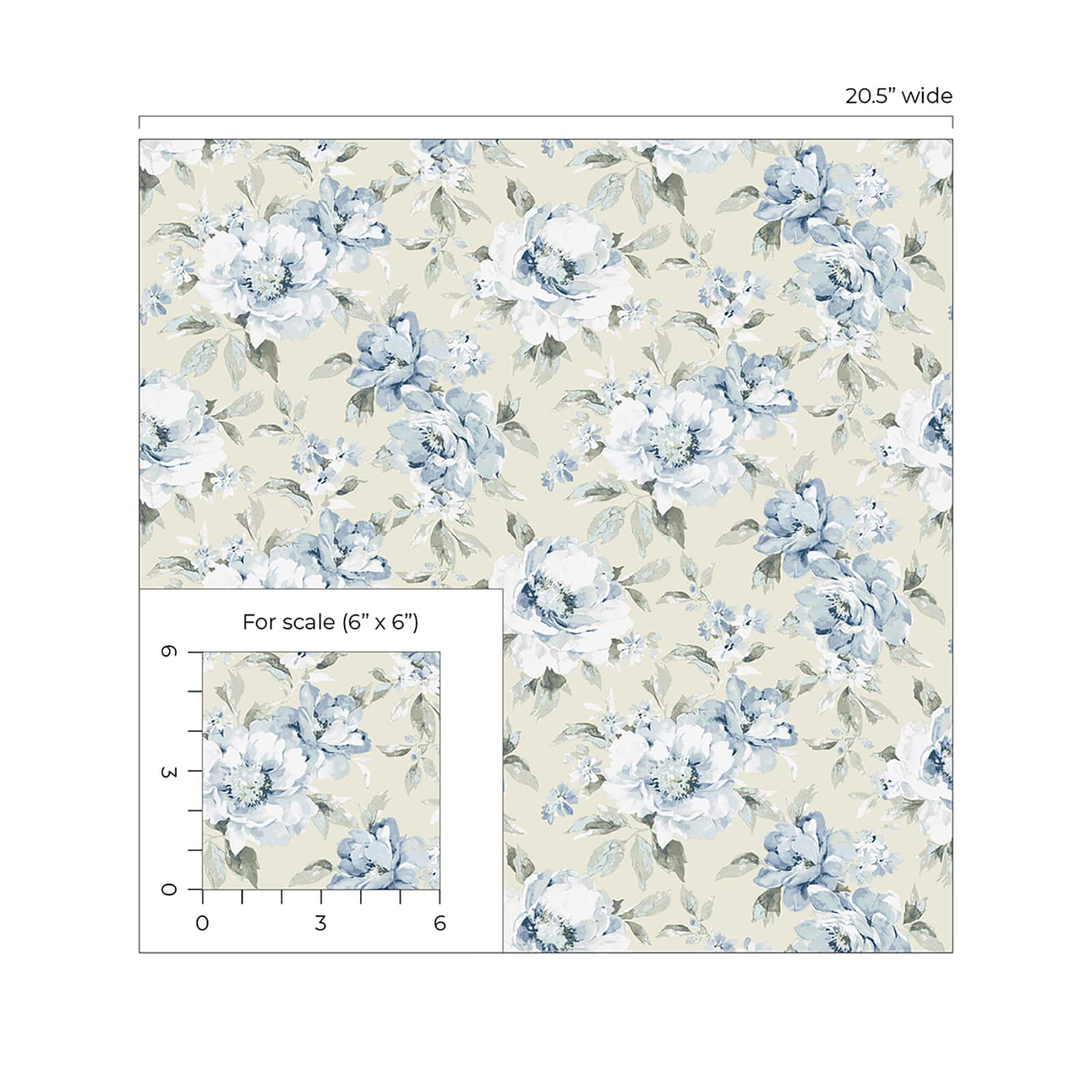 Surface Style Whispery Floral Peel & Stick Wallpaper