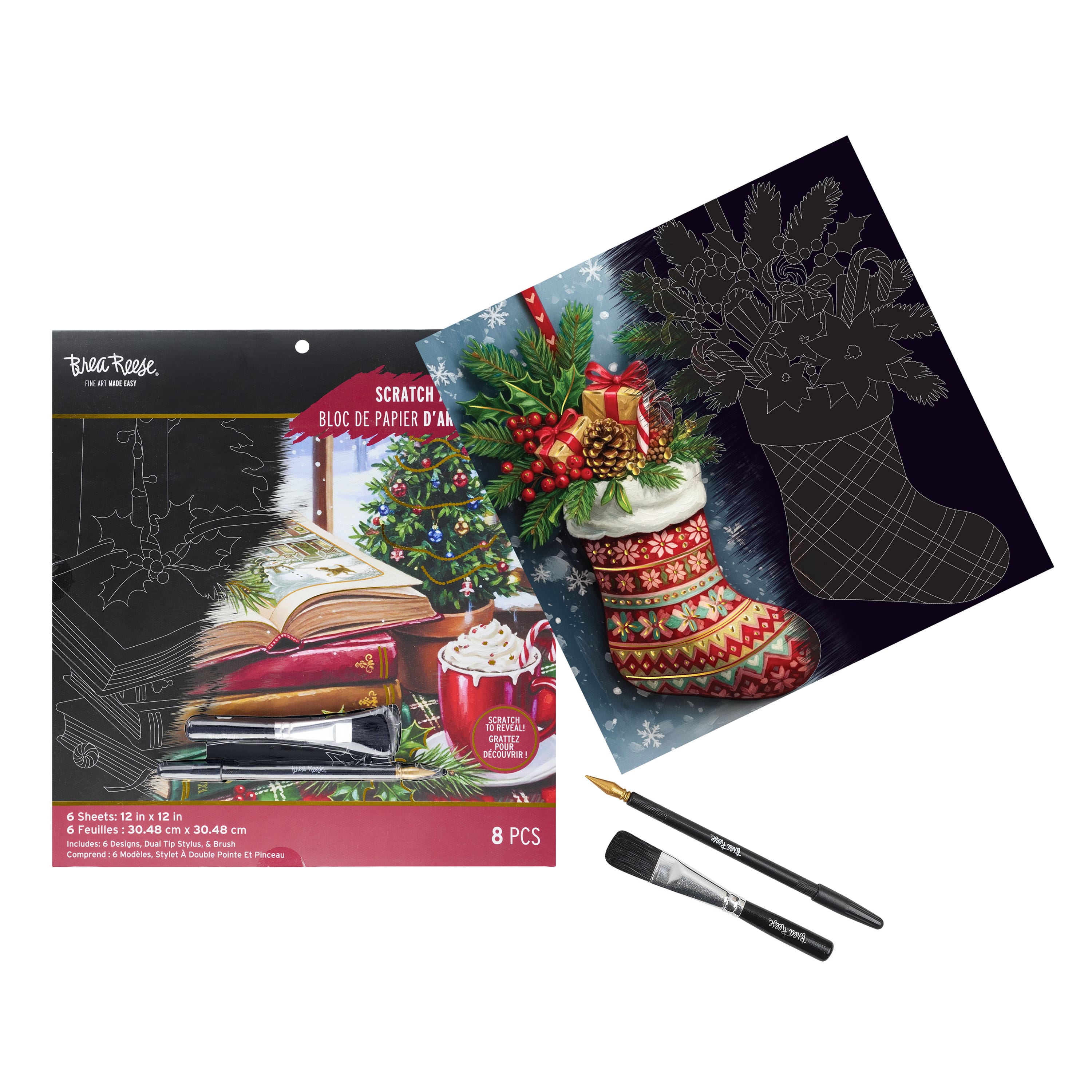 Brea Reese® 12" x 12" Cocoa & Décor Scratch Art Paper Pad