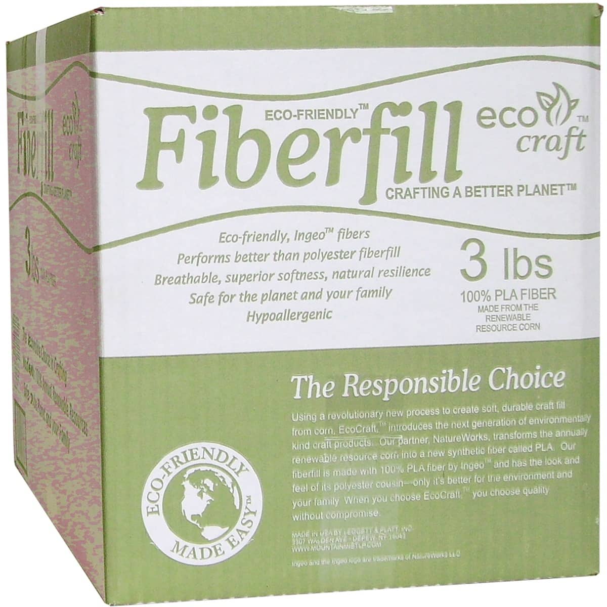 Mountain Mist® Eco-Friendly™ White PLA Fiberfill