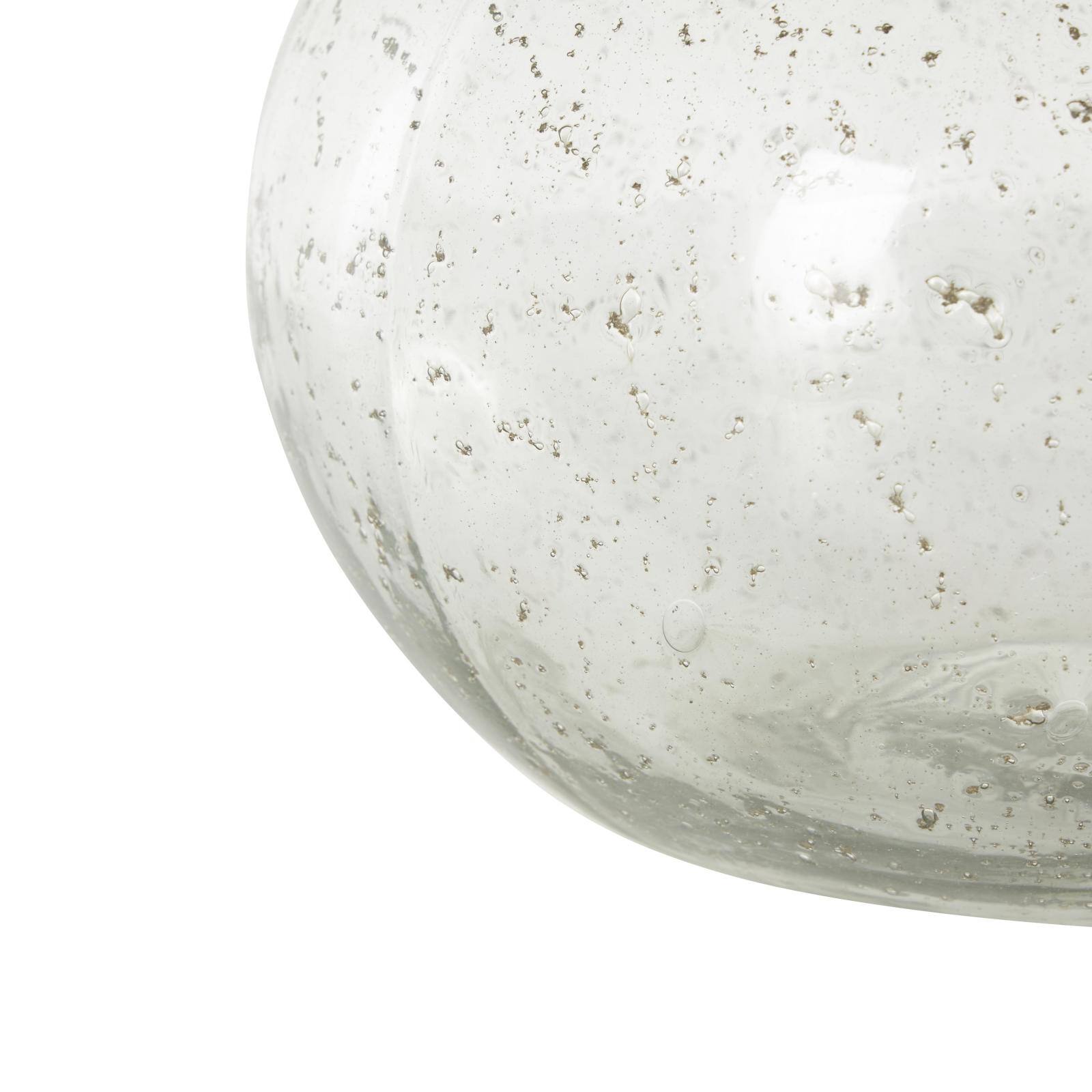 11" Clear Glass Speckled Vase with Brown Accents