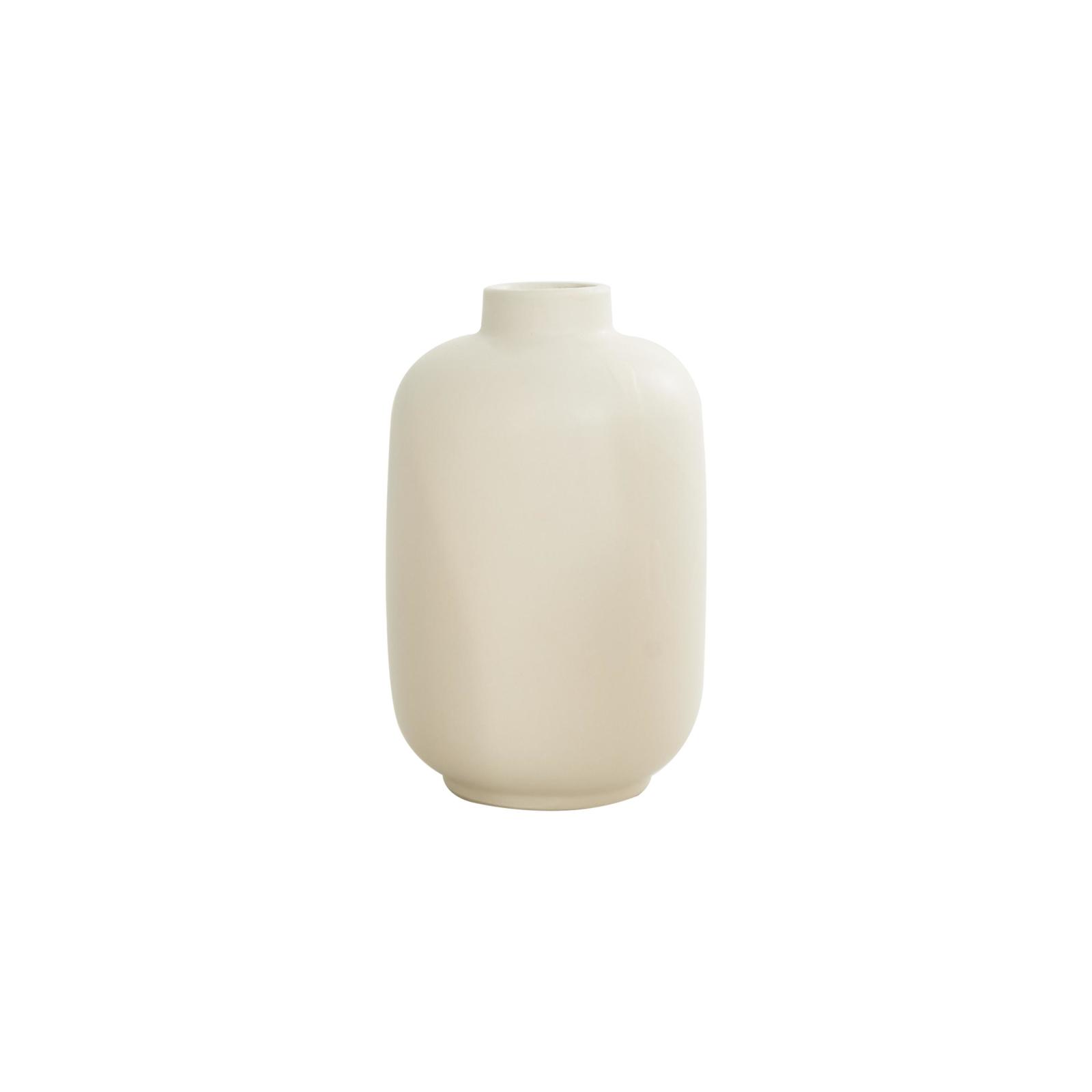 8" Cream Ceramic Minimalistic Vase
