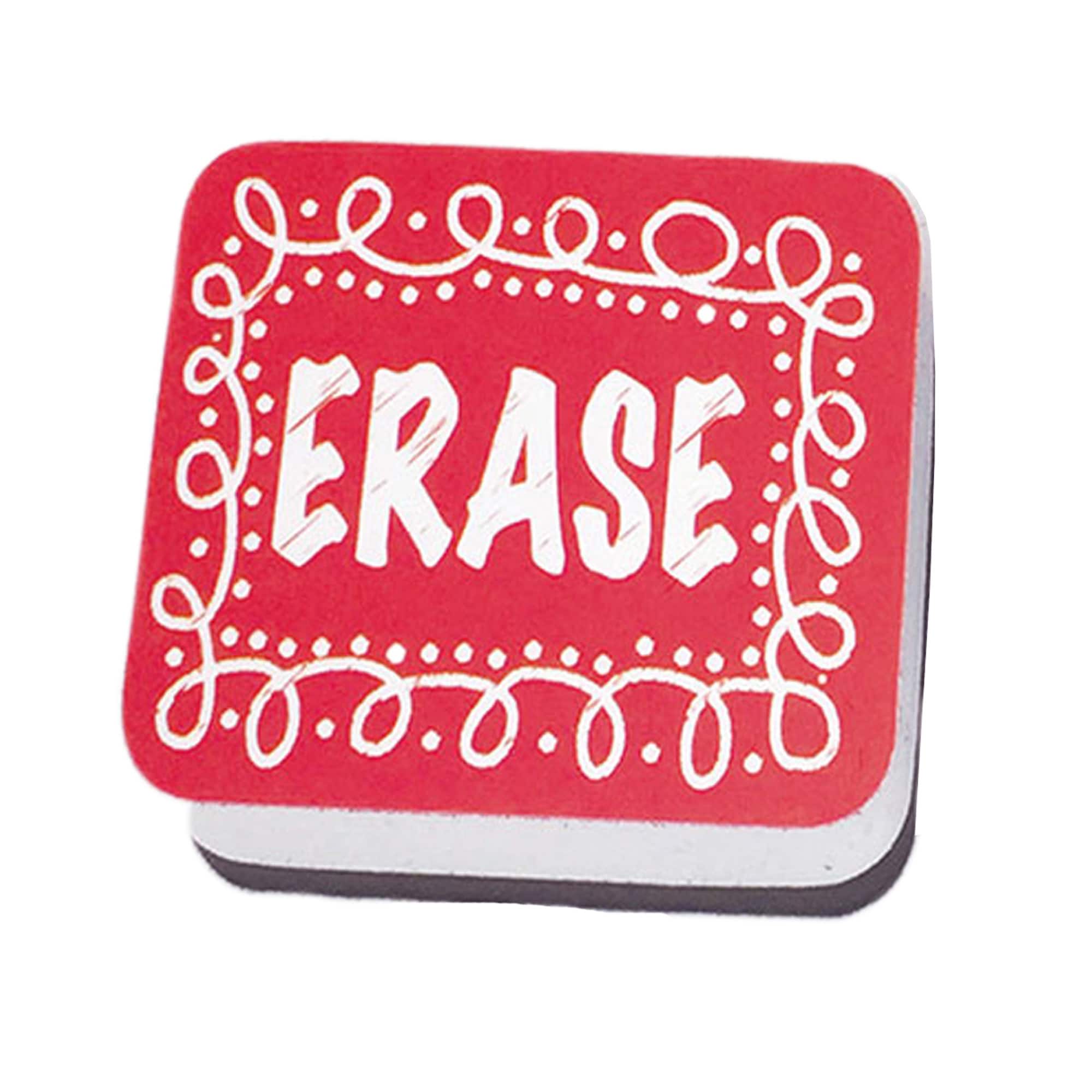 Ashley Productions Non-Magnetic Mini Chalk Loop Whiteboard Erasers, 3 Packs of 10