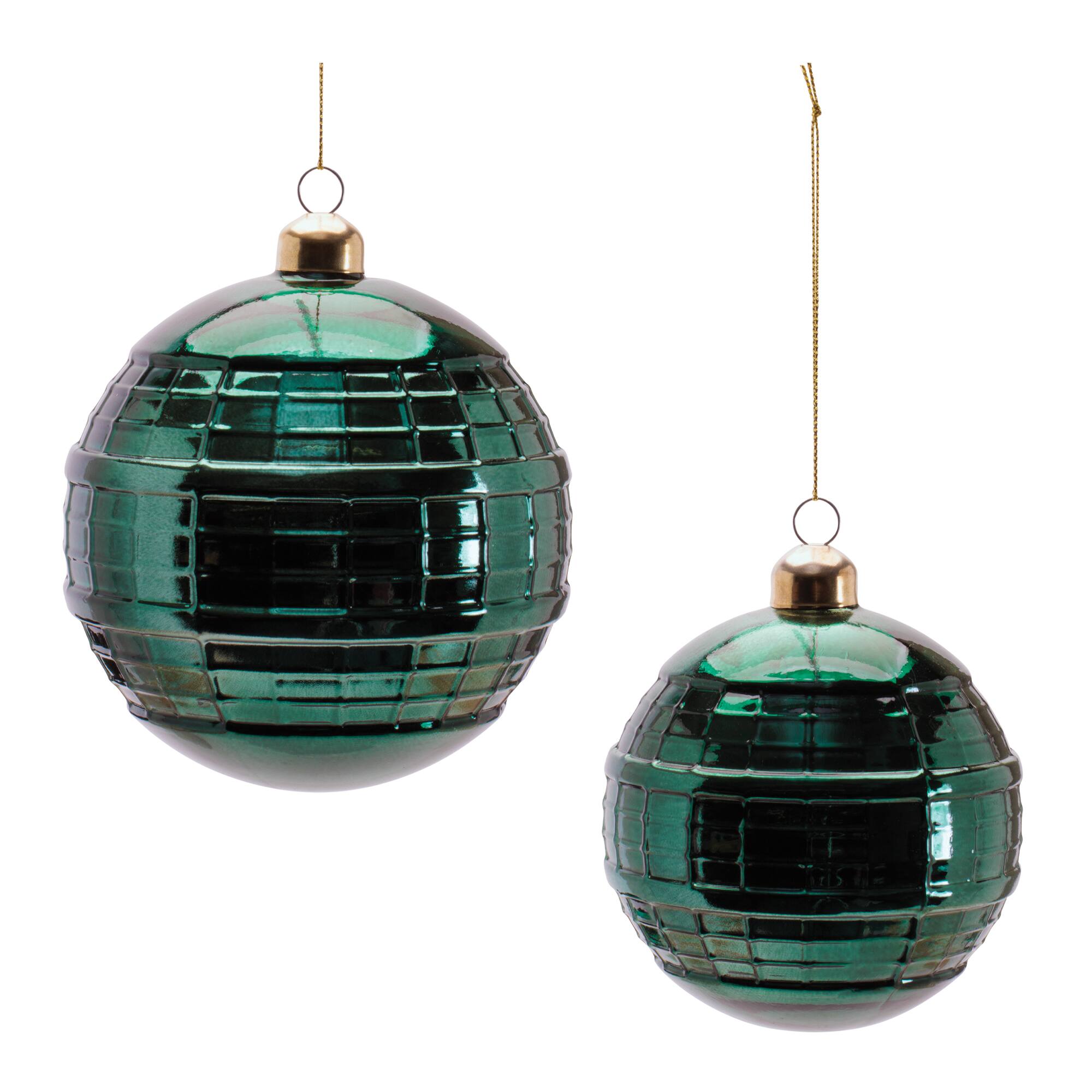 Melrose Green Glass Ball Ornament Set