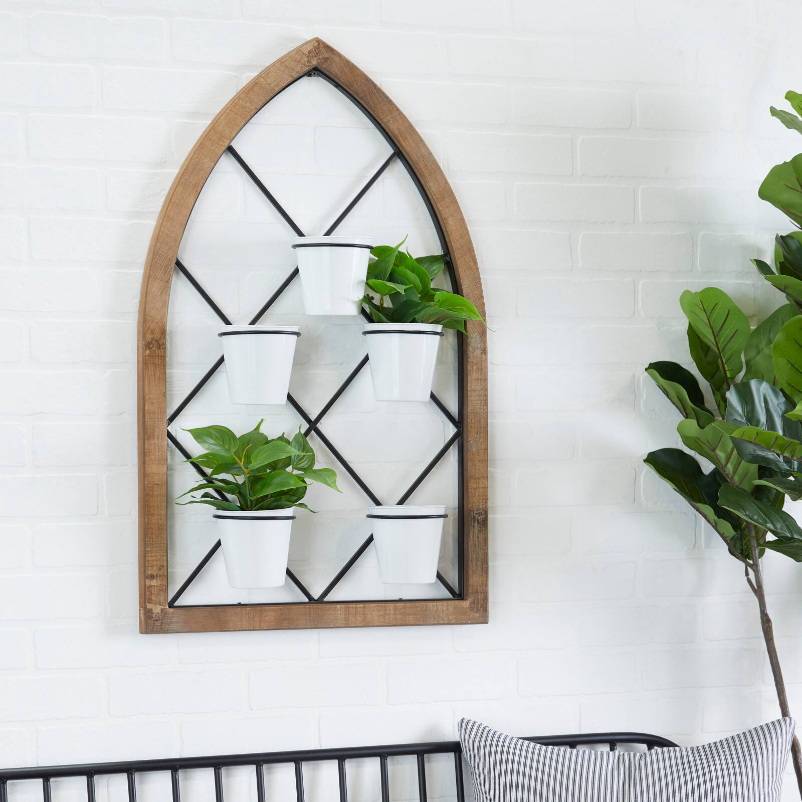 Brown Metal Traditional Arched Wall Decor 32" x 20" x 5"