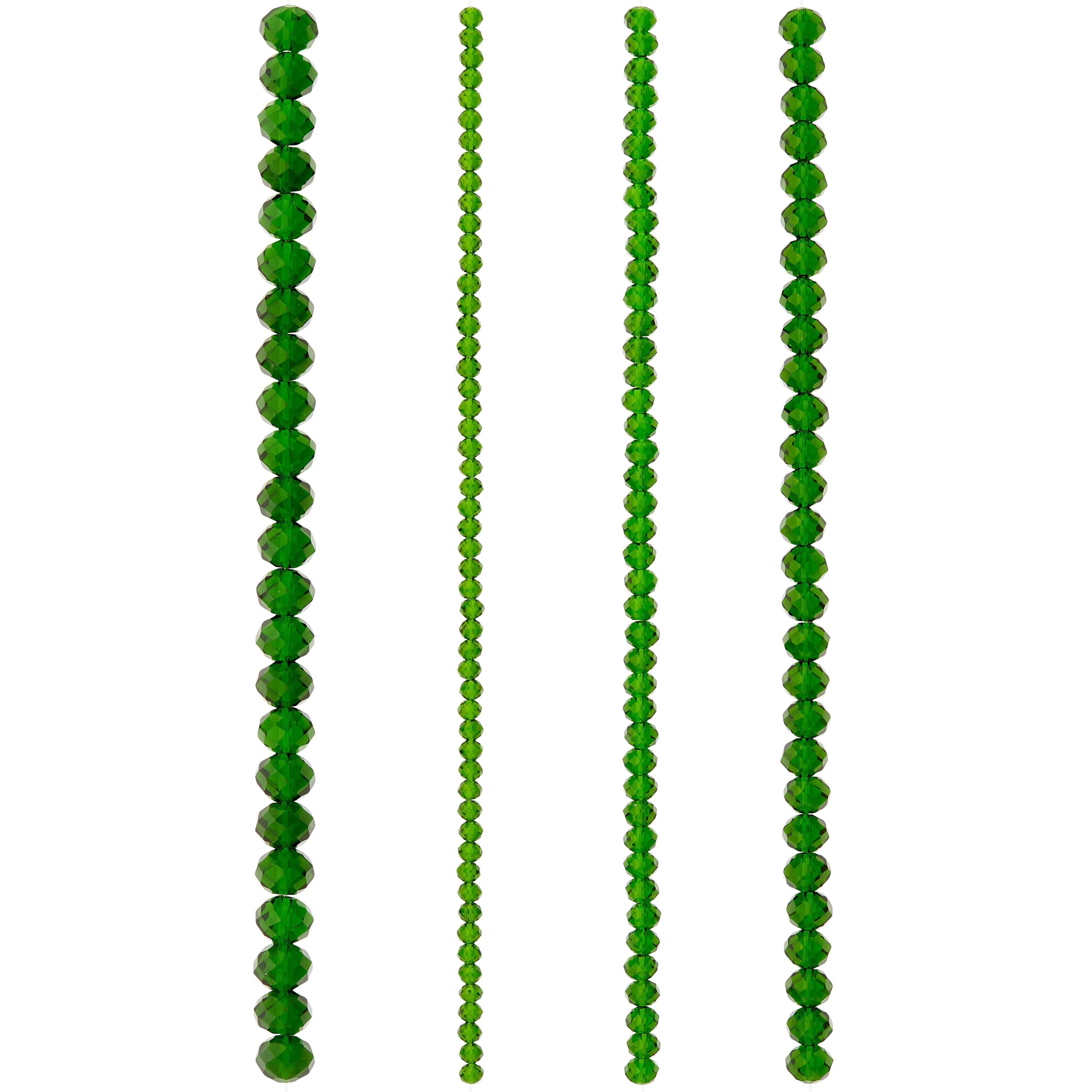 Glass Faceted Rondelle Beads by Bead Landing