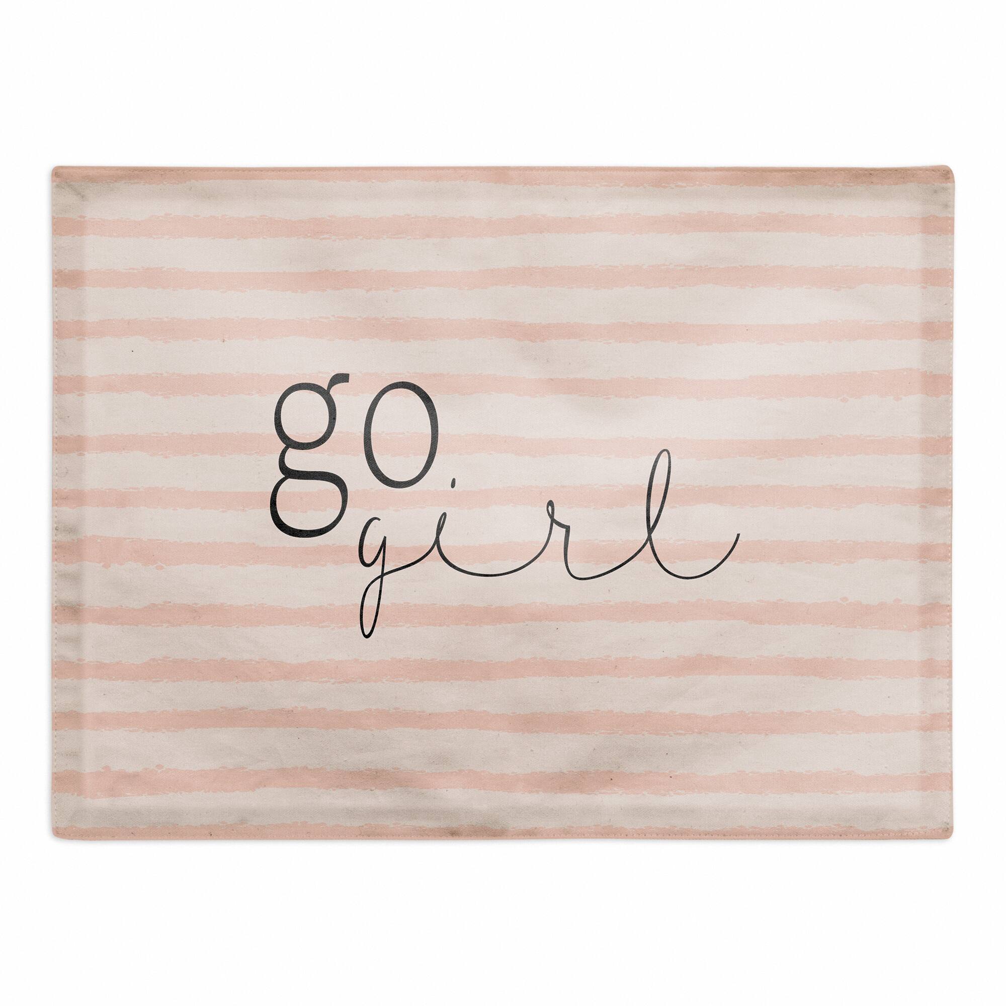 Go Girl Stripes 18" x 14" Cotton Twill Placemat