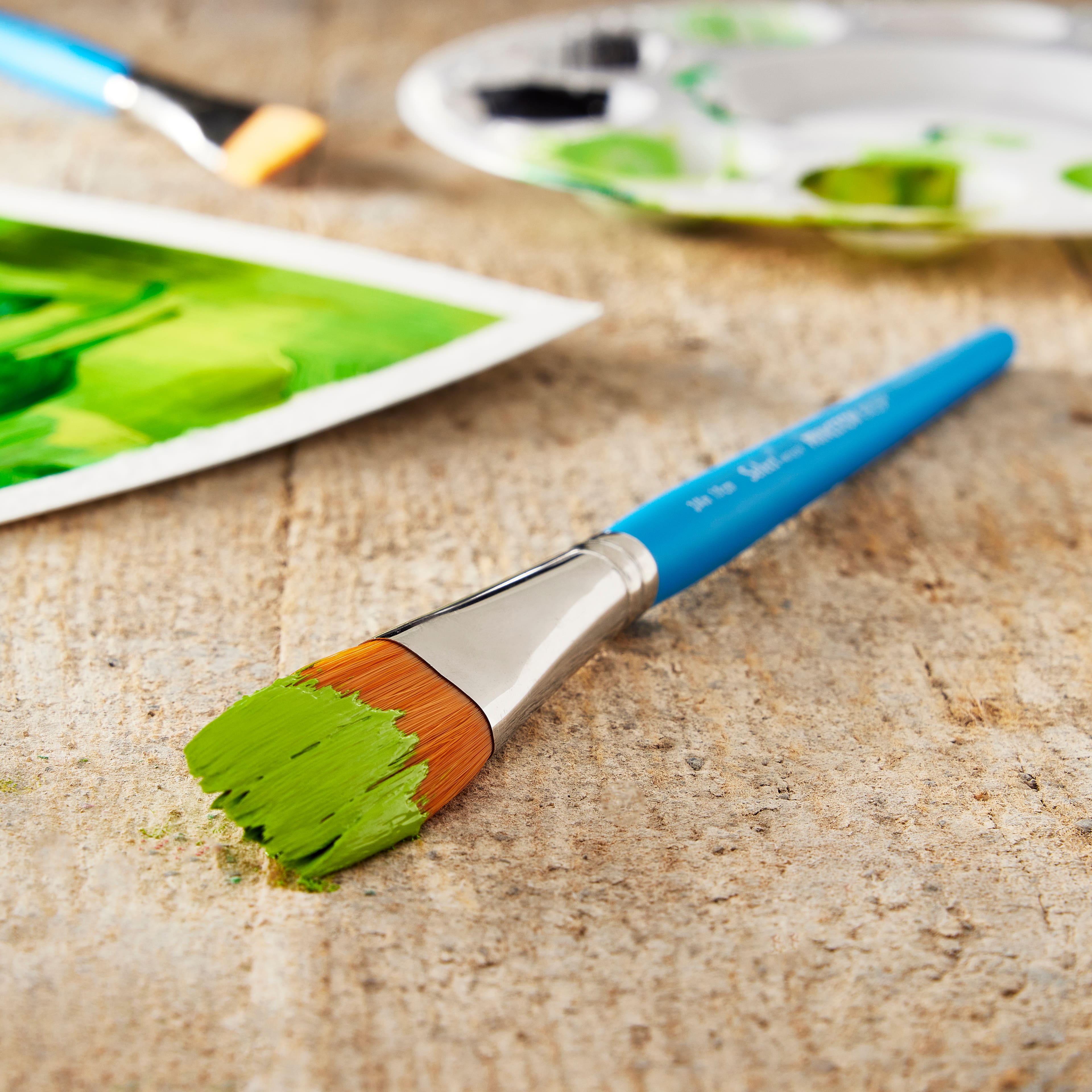 Princeton™ Select™ Artiste Series 3750 3/4" Short Handle Oval Wash Brush