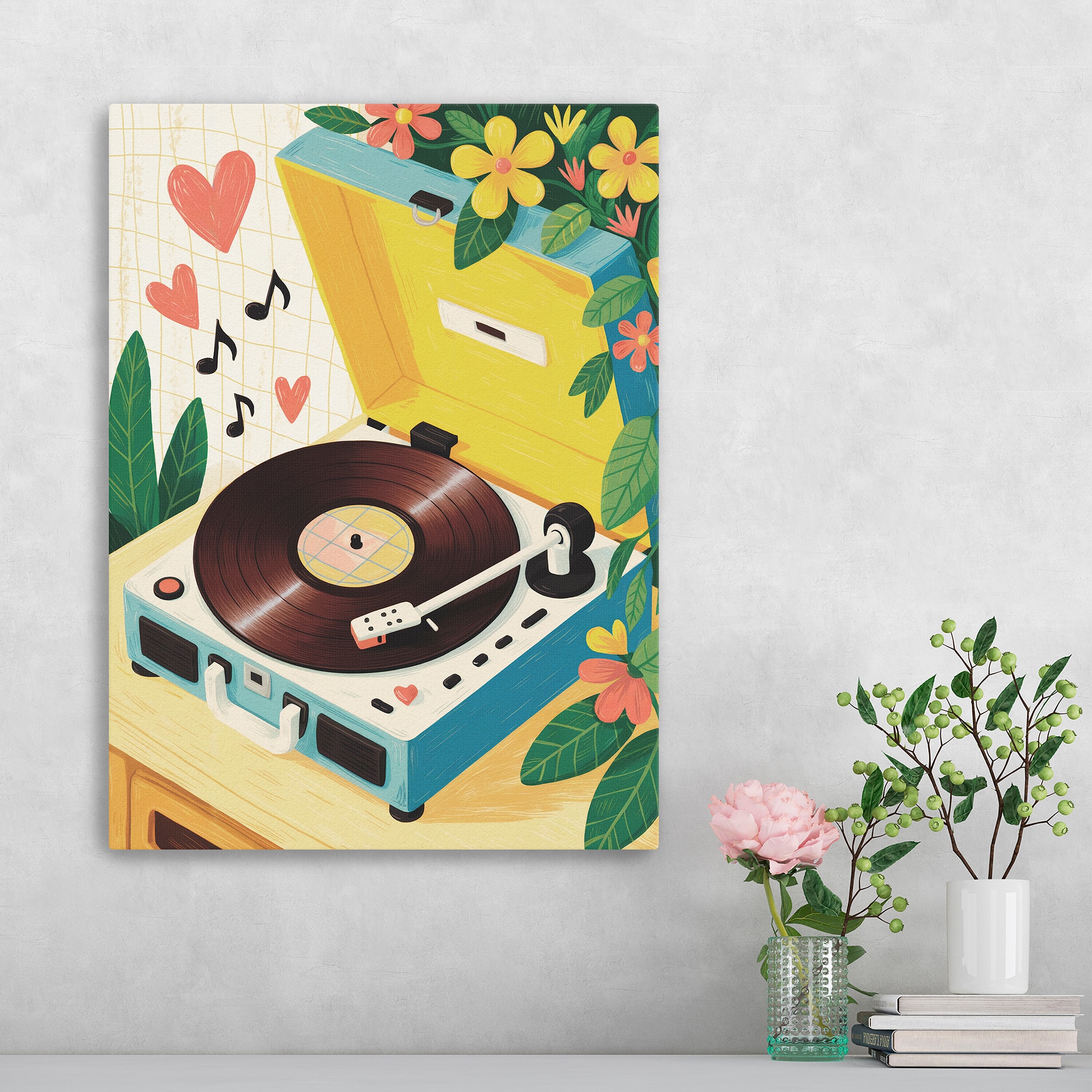 I Love Vinyl Canvas Giclée Art