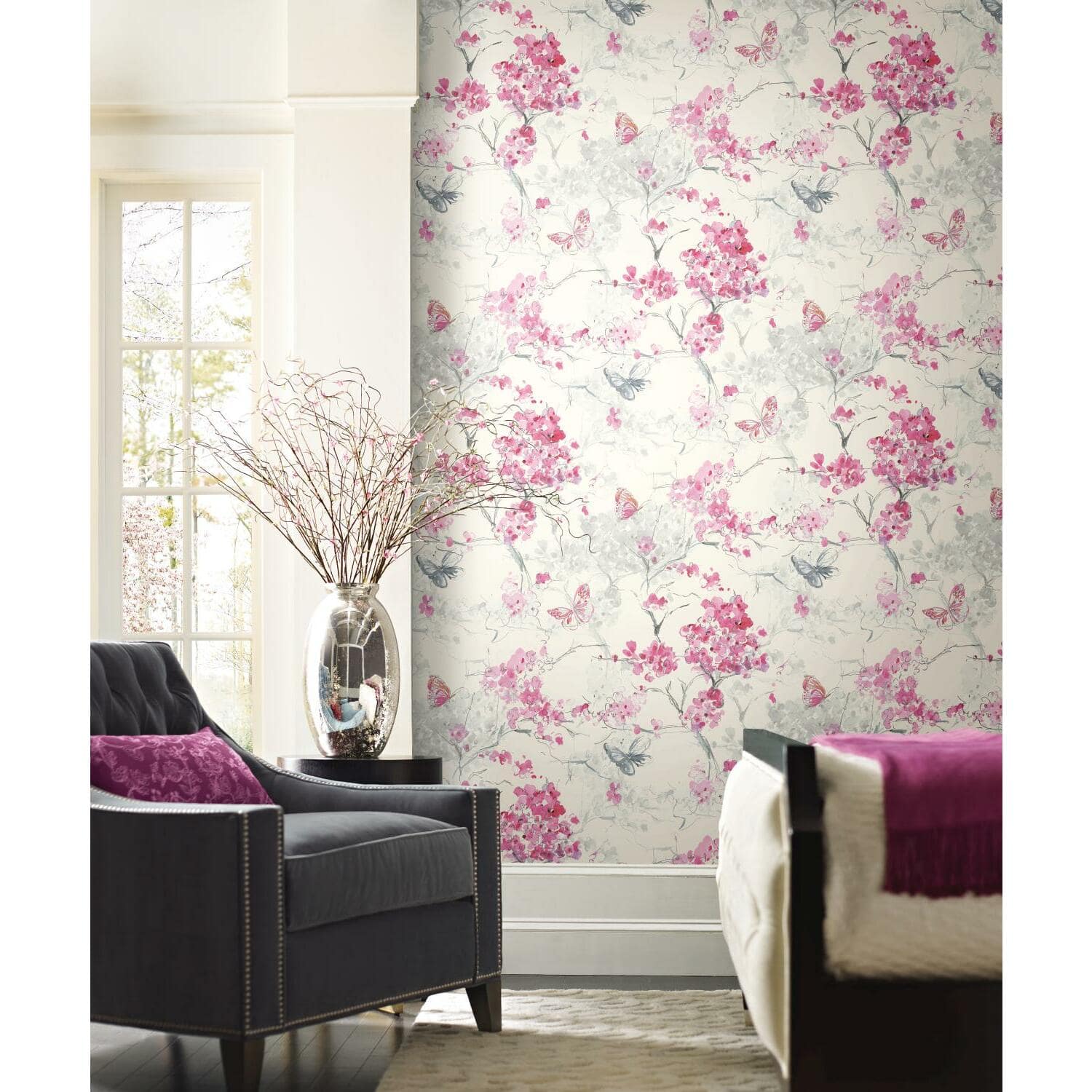 RoomMates Cherry Blossoms Peel & Stick Wallpaper