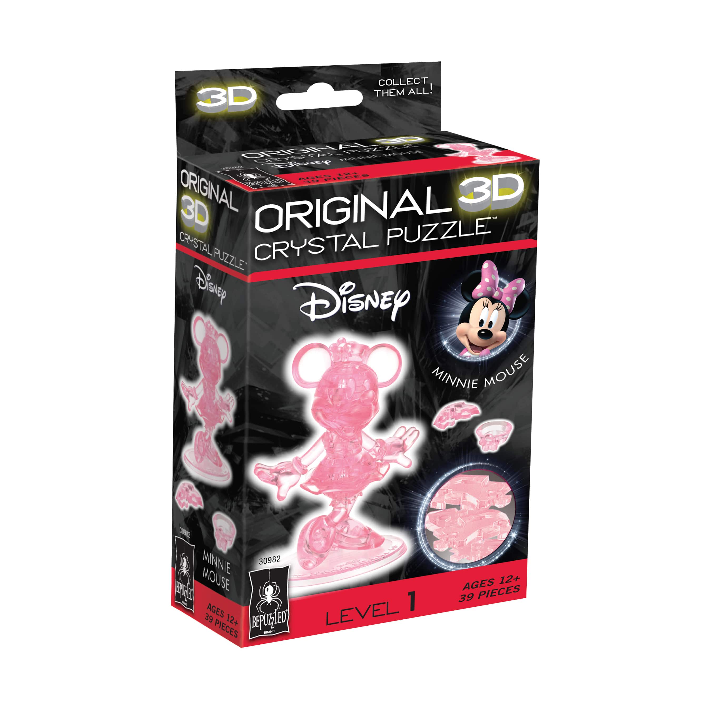 Original 3D Crystal Puzzle™ Disney Minnie Mouse 39 Piece Puzzle