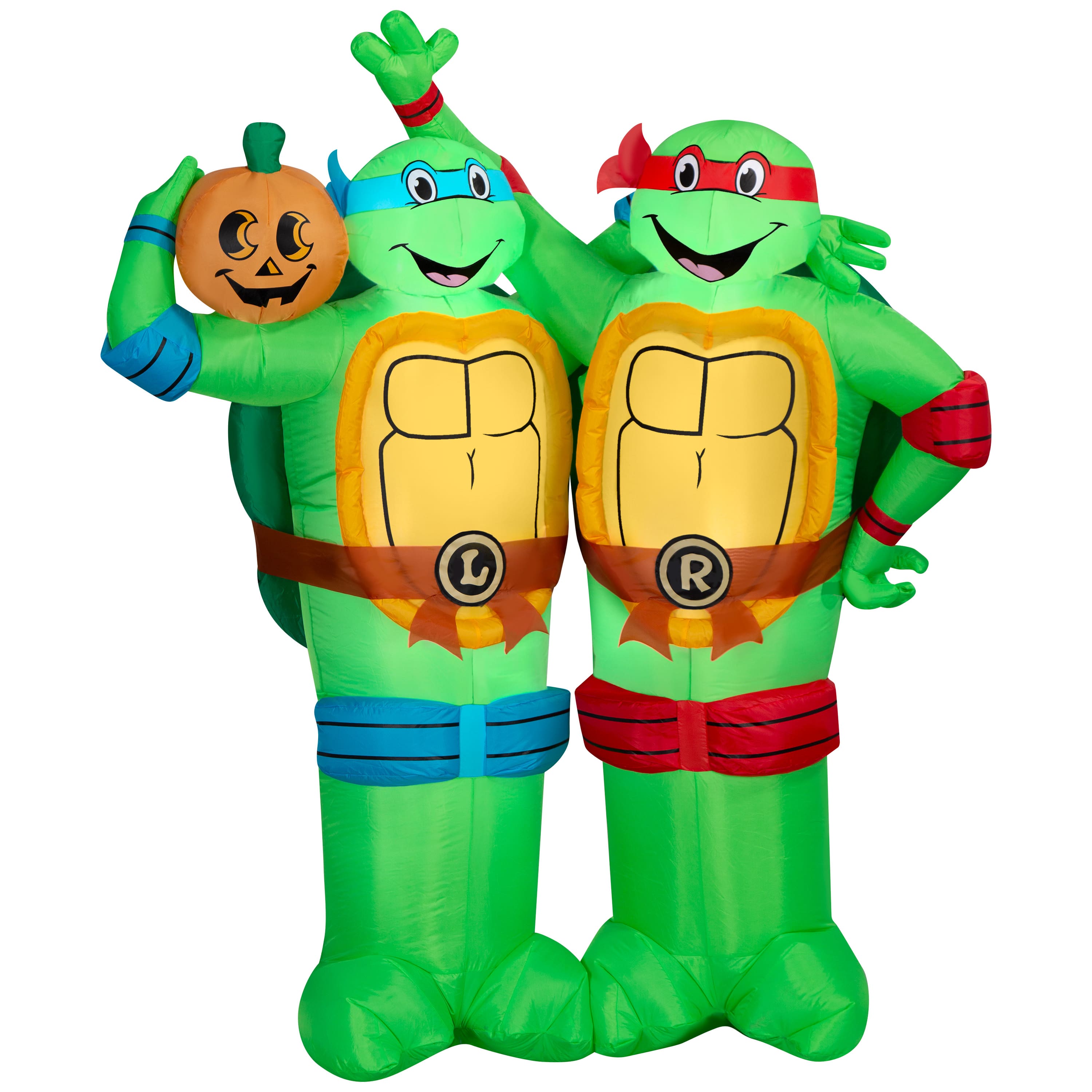 6ft. Airblown® Inflatable Leonardo & Raphael Scene Halloween Light Décor