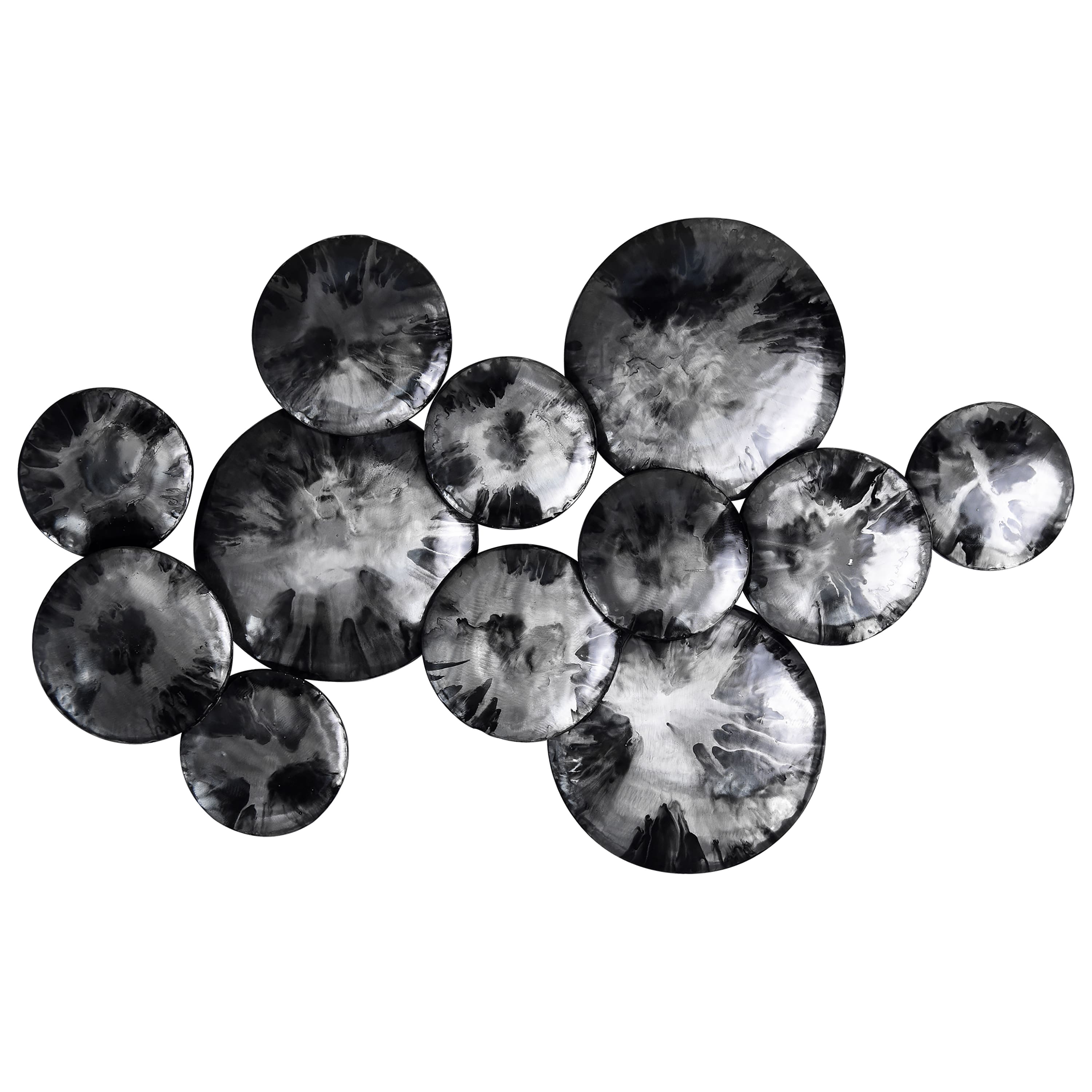 Empire Art Direct 46" x 27" Obsidian Etched & Metallic Hand Painted Metal Wall Sculpture