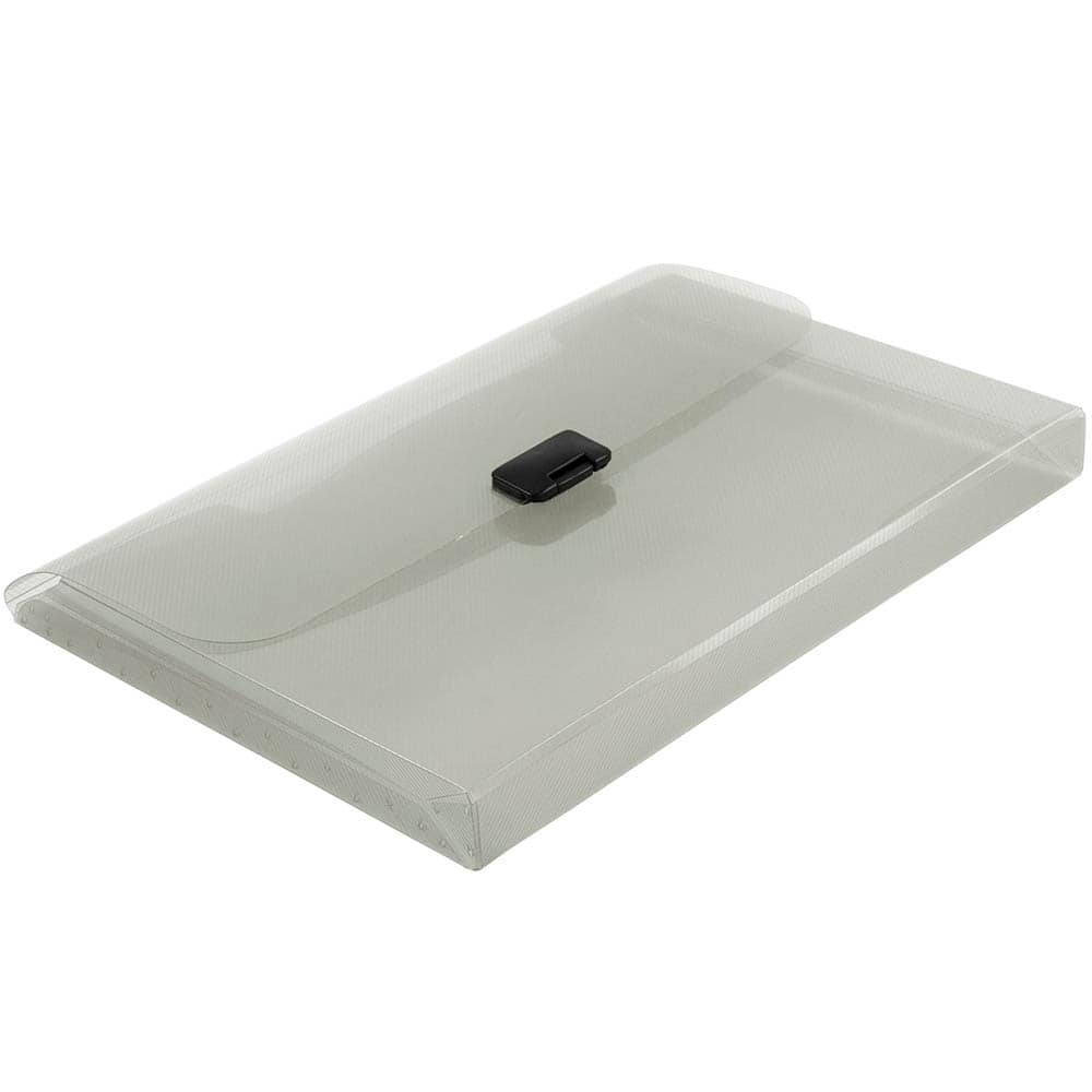 JAM Paper 9.5" x 13.25" Plastic Box Portfolio with Center Buckle