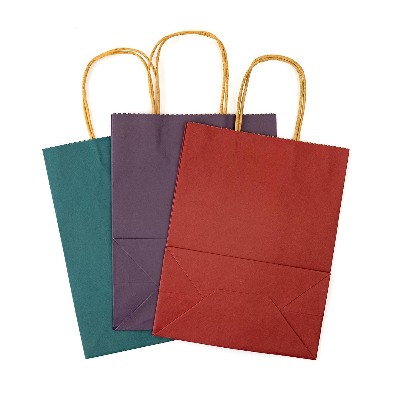 American Crafts™ Blue, Magenta & Purple Fancy That Medium Gift Bags Set