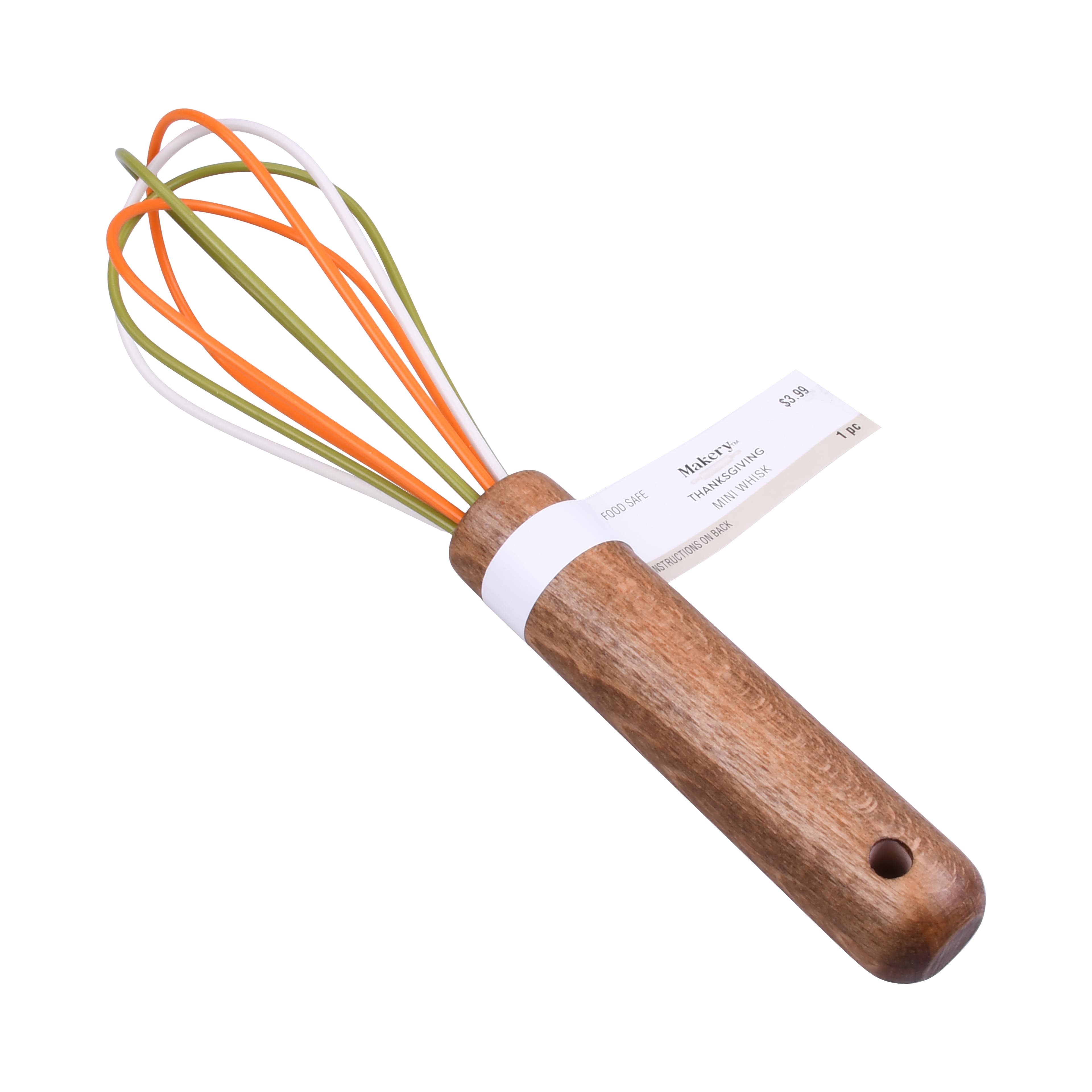 Mini Green & Orange Whisk by Makery™