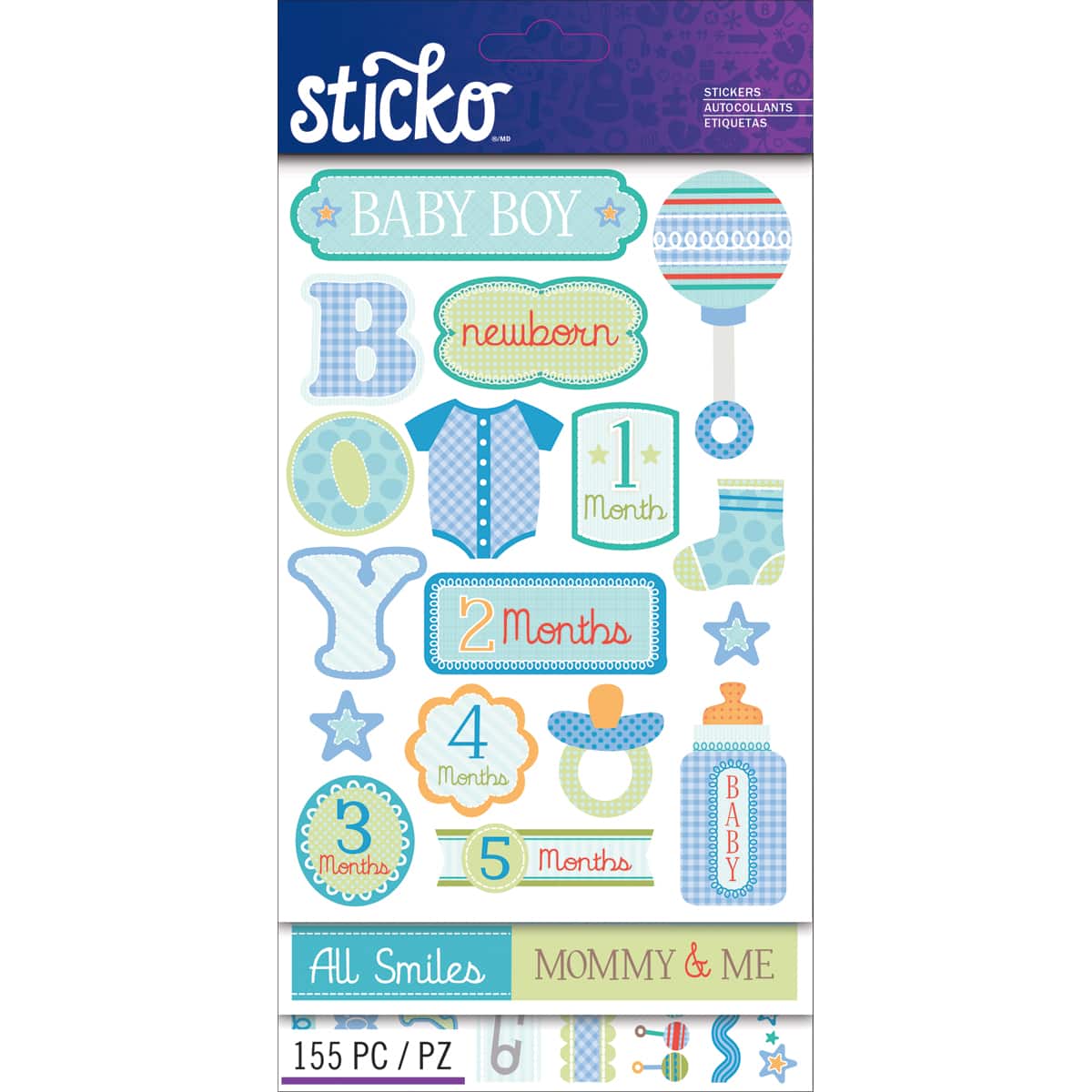 Sticko® Baby Boy Sticker Flip Pack