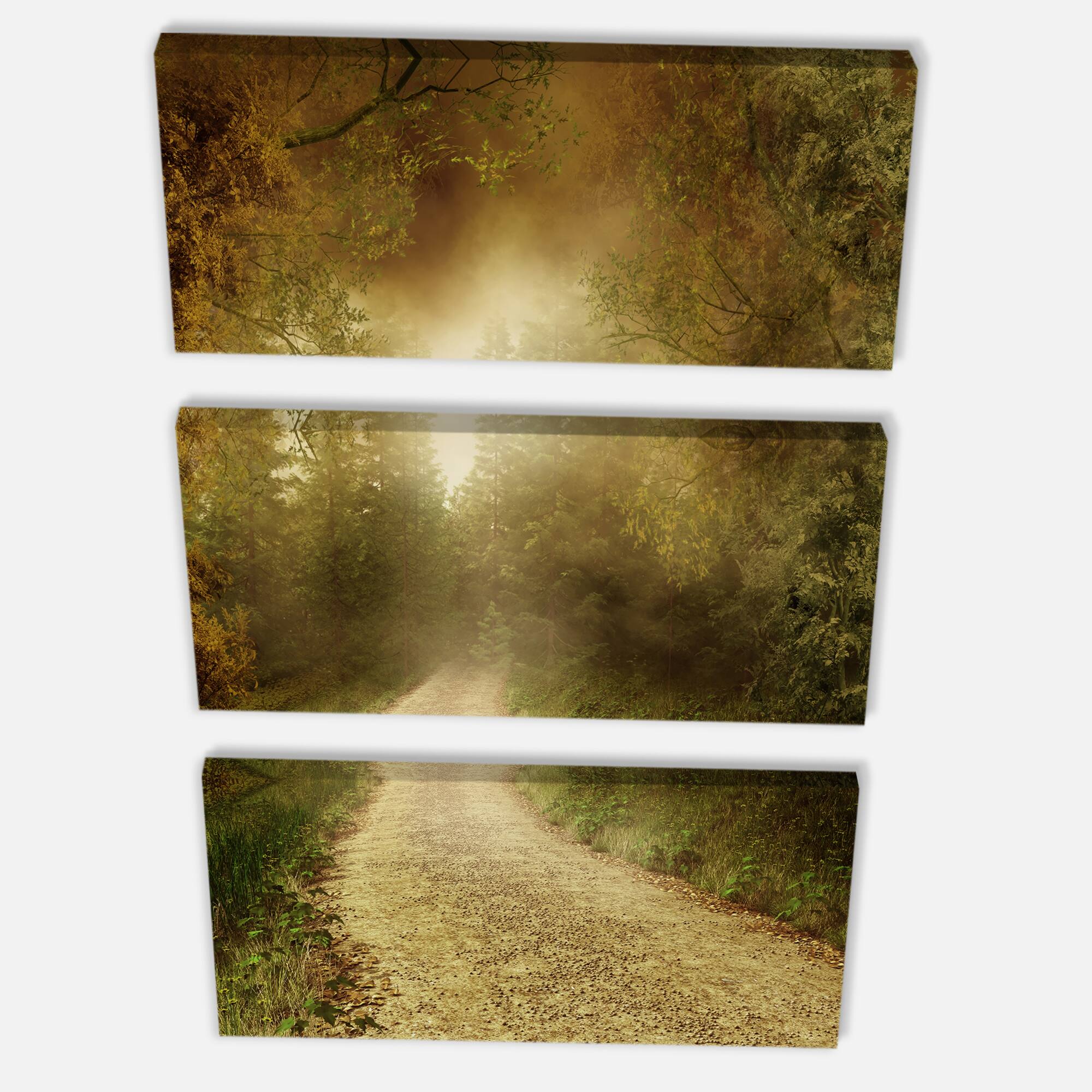Designart - Country Road Through Fall Scenery