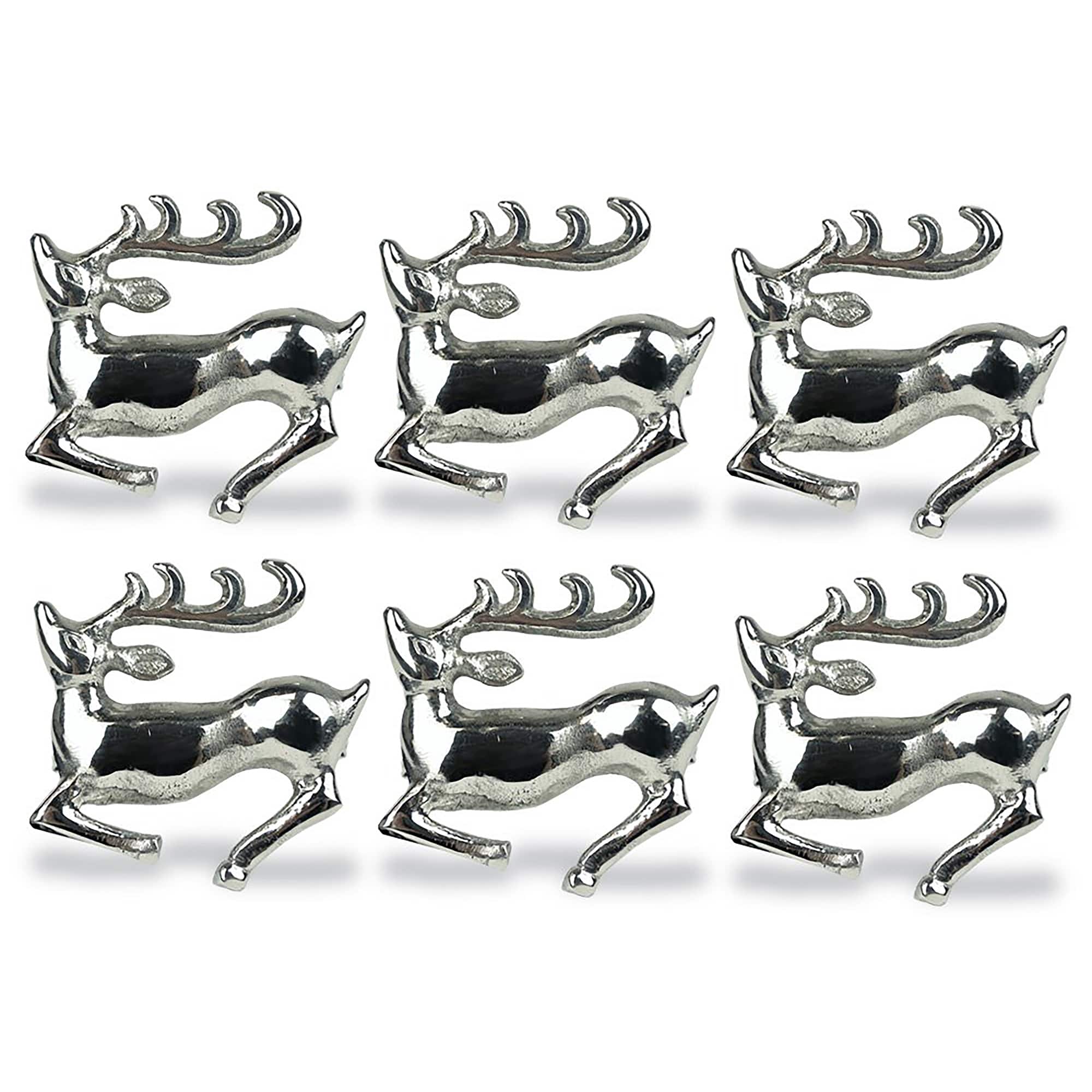 DII® Silver Stag Napkin Rings, 6ct.