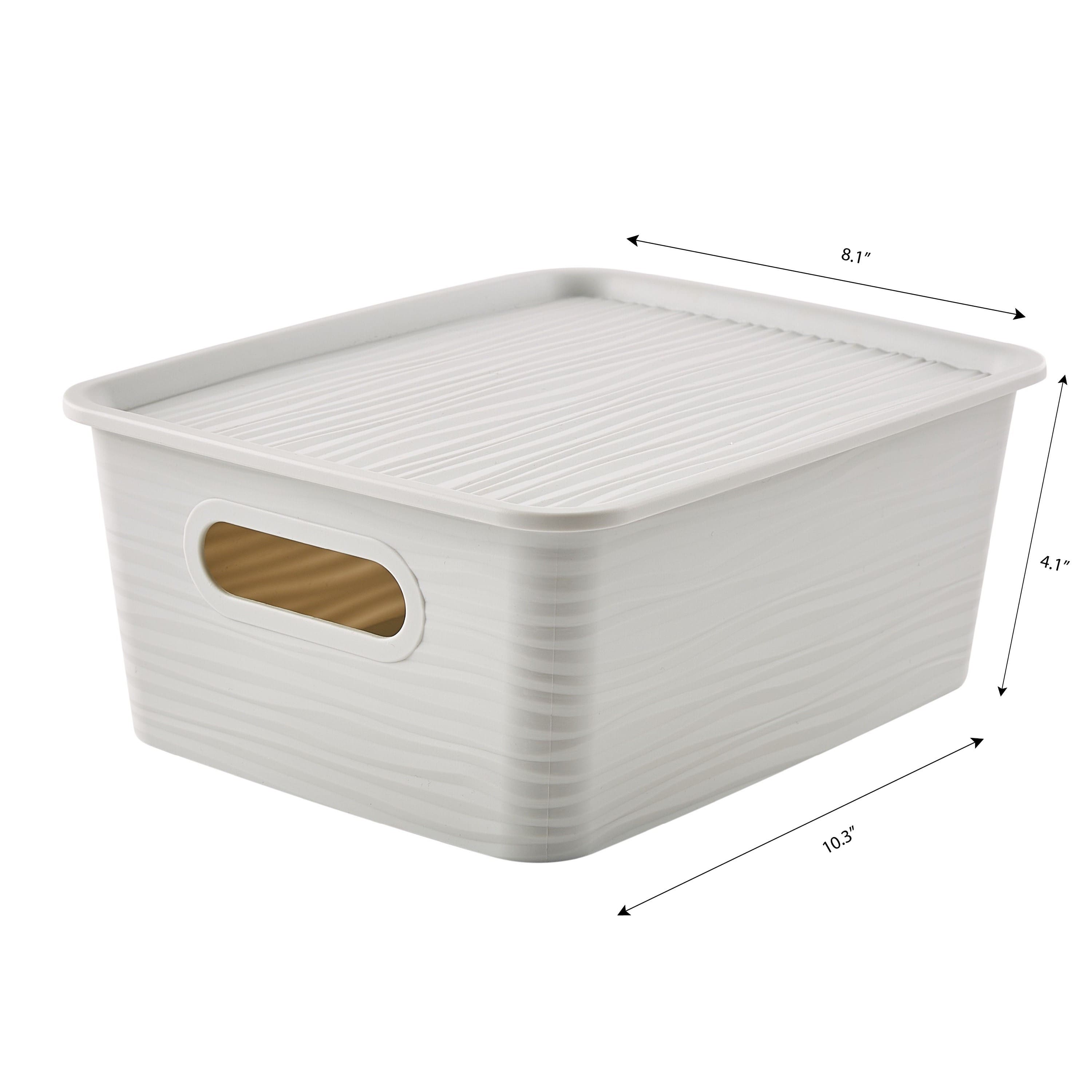 Simplify Gray with White Wave Pattern Storage Box