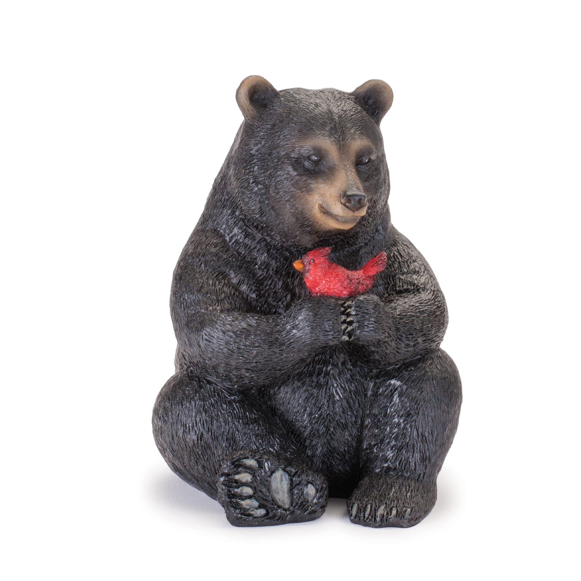 Melrose Black Bear with Cardinal Bird Set