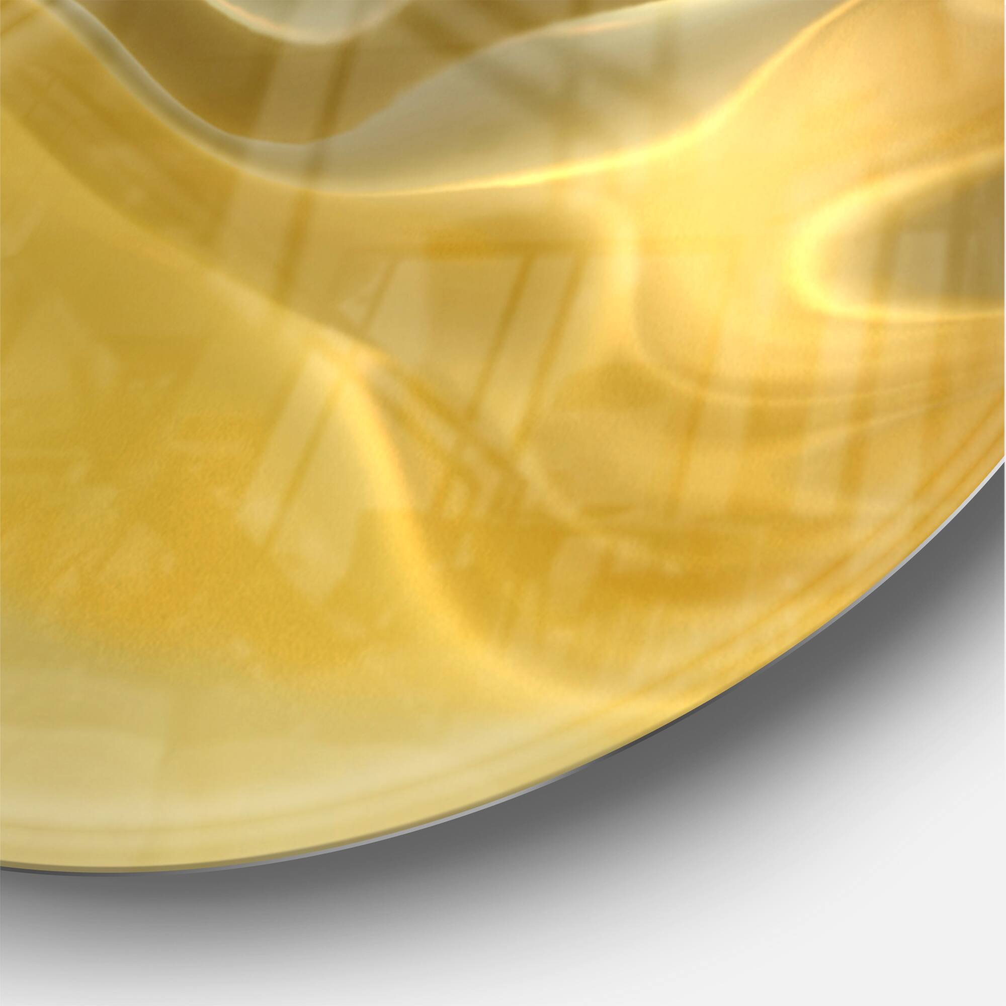 Designart 'Golden Cloth Texture Modern Wall Clock
